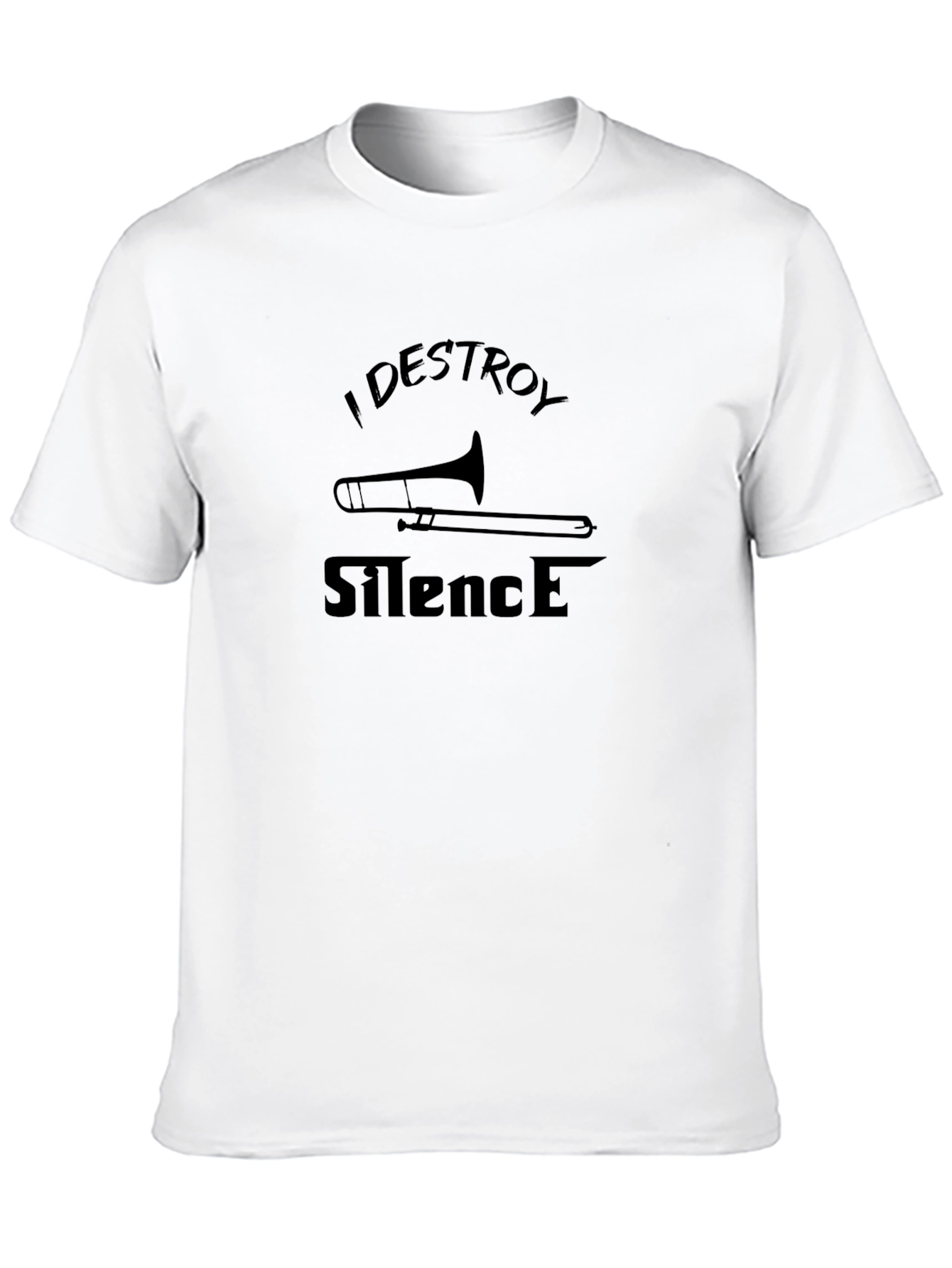 I Destroy Silence Trombone Graphic T-Shirt