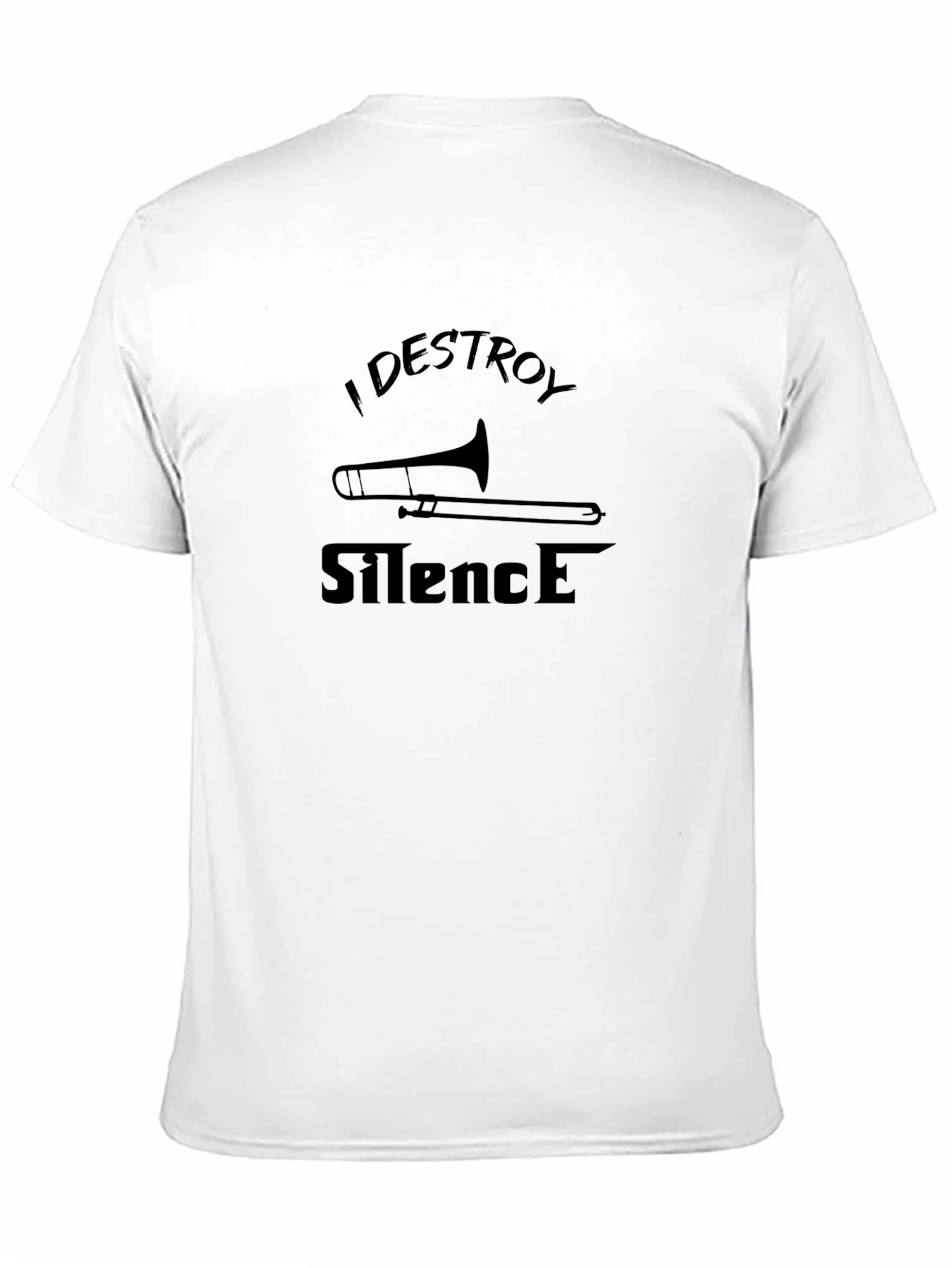 I Destroy Silence Trombone Graphic T-Shirt