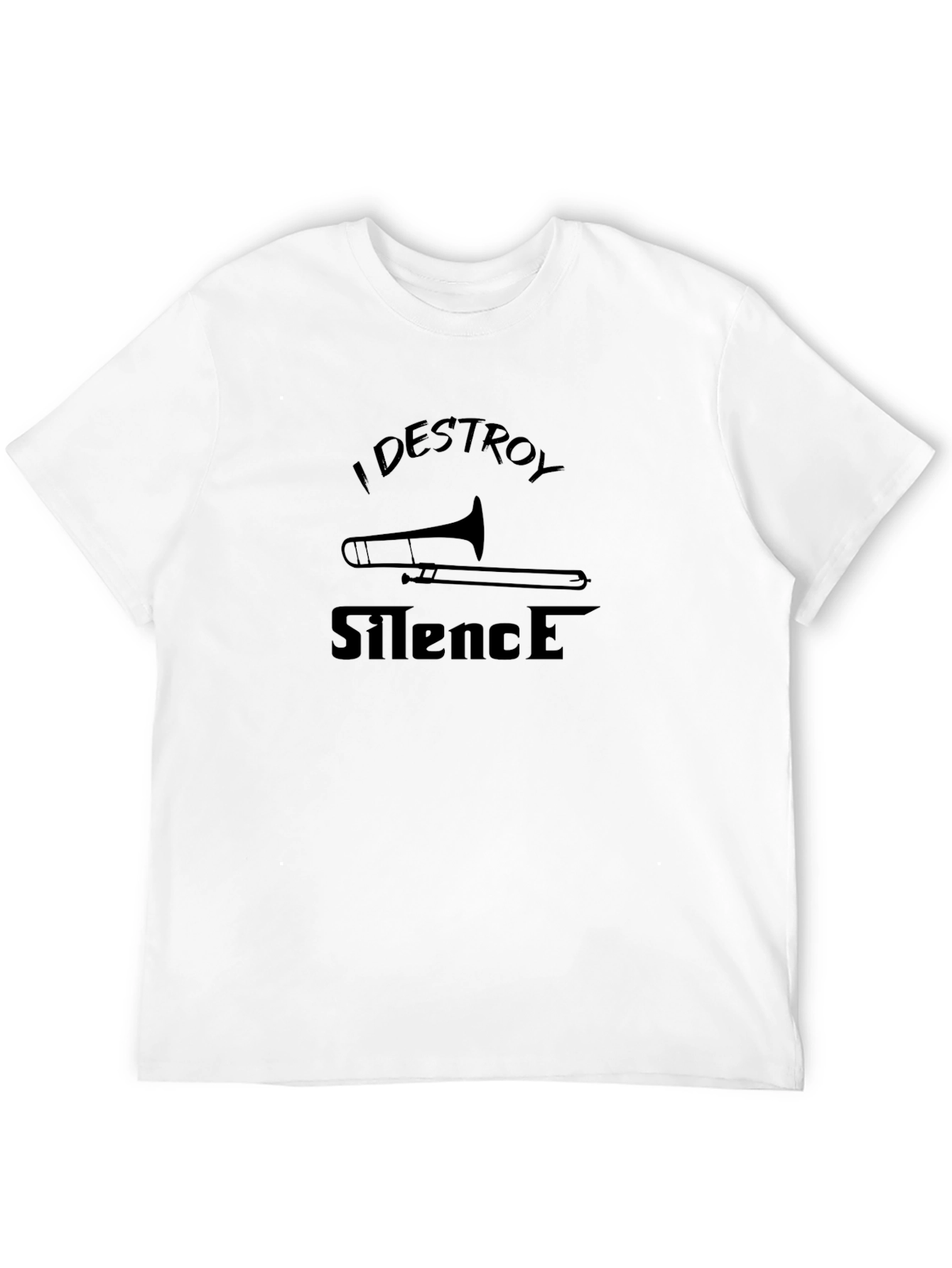 I Destroy Silence Trombone Graphic T-Shirt