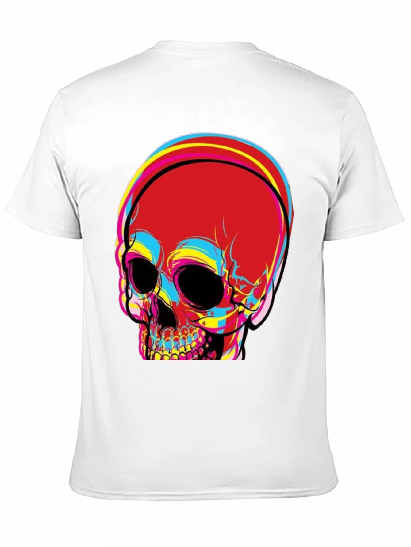 Skull Graphic Print Mens Black T-Shirt