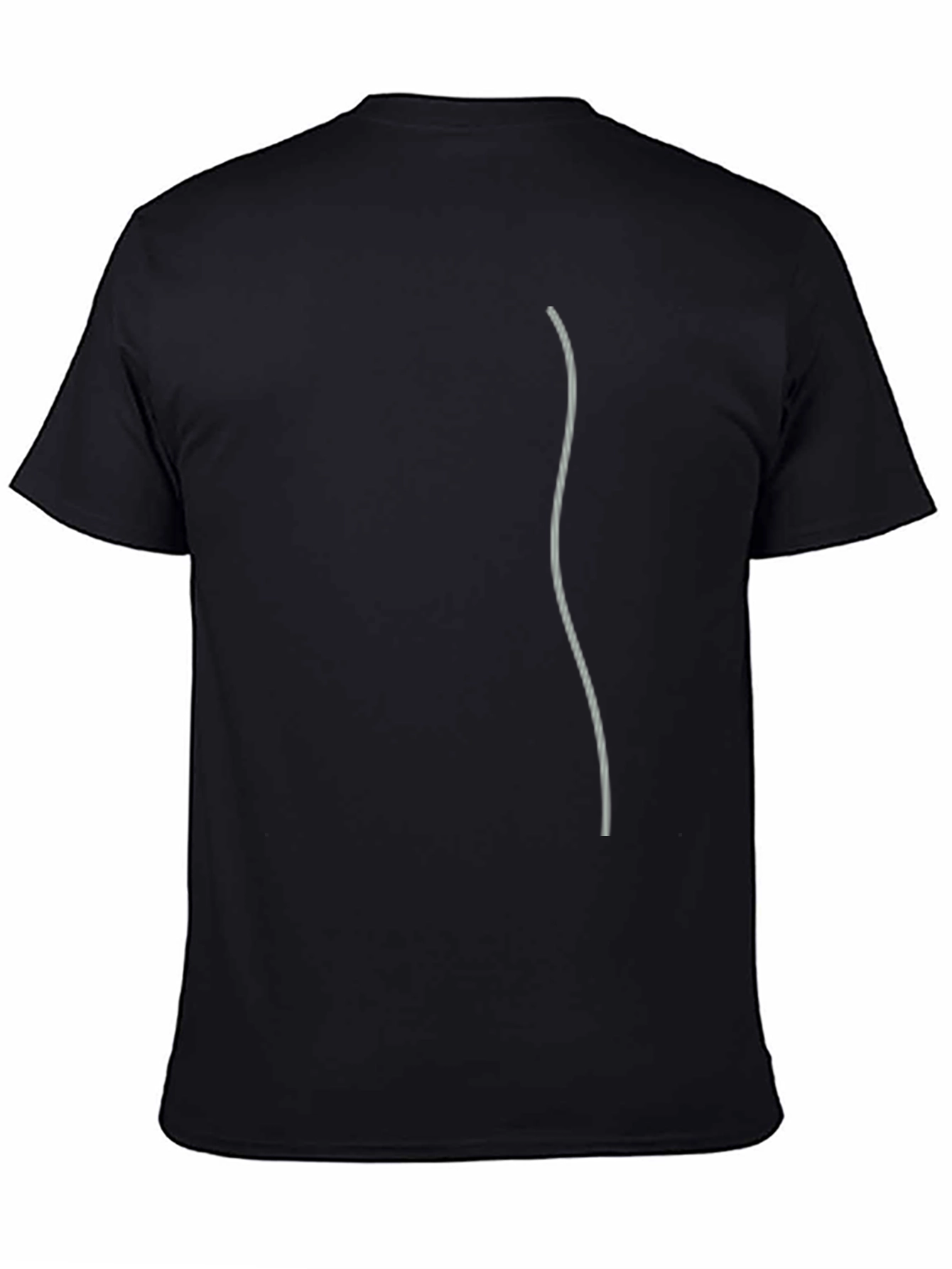 Mens Black Casual Tee with Minimalist Design
