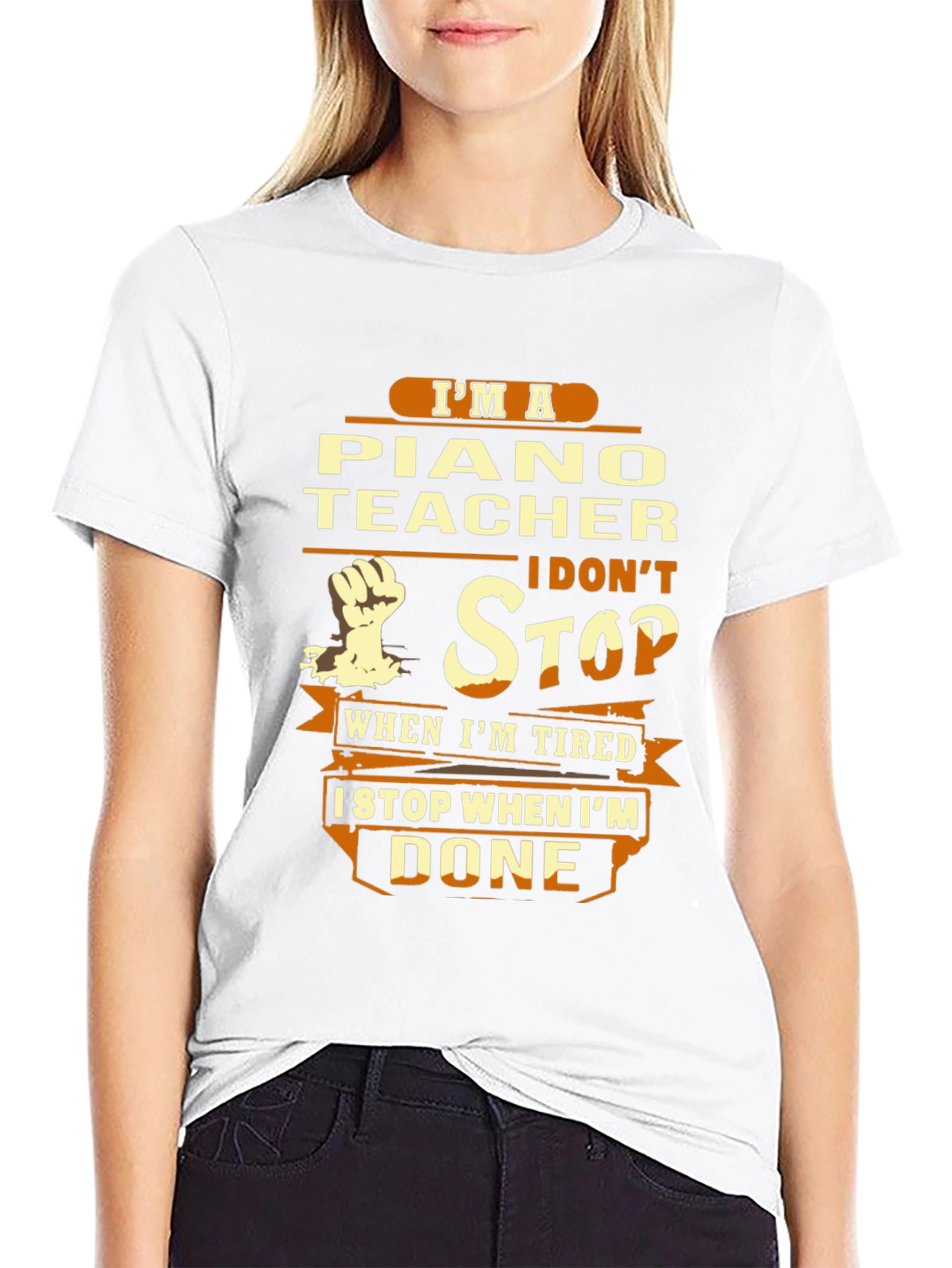 Piano Teacher T-Shirt - Never Stop