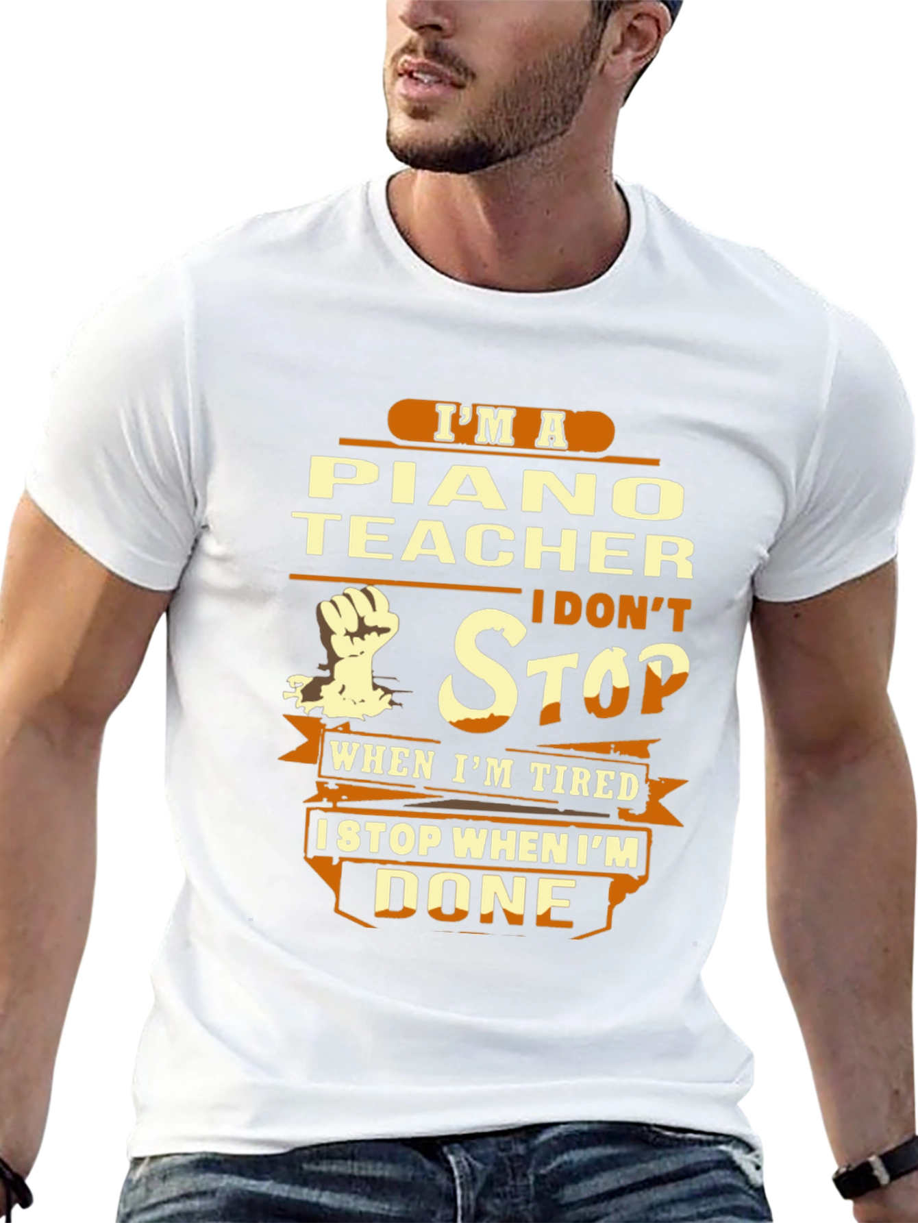 Piano Teacher T-Shirt - Never Stop