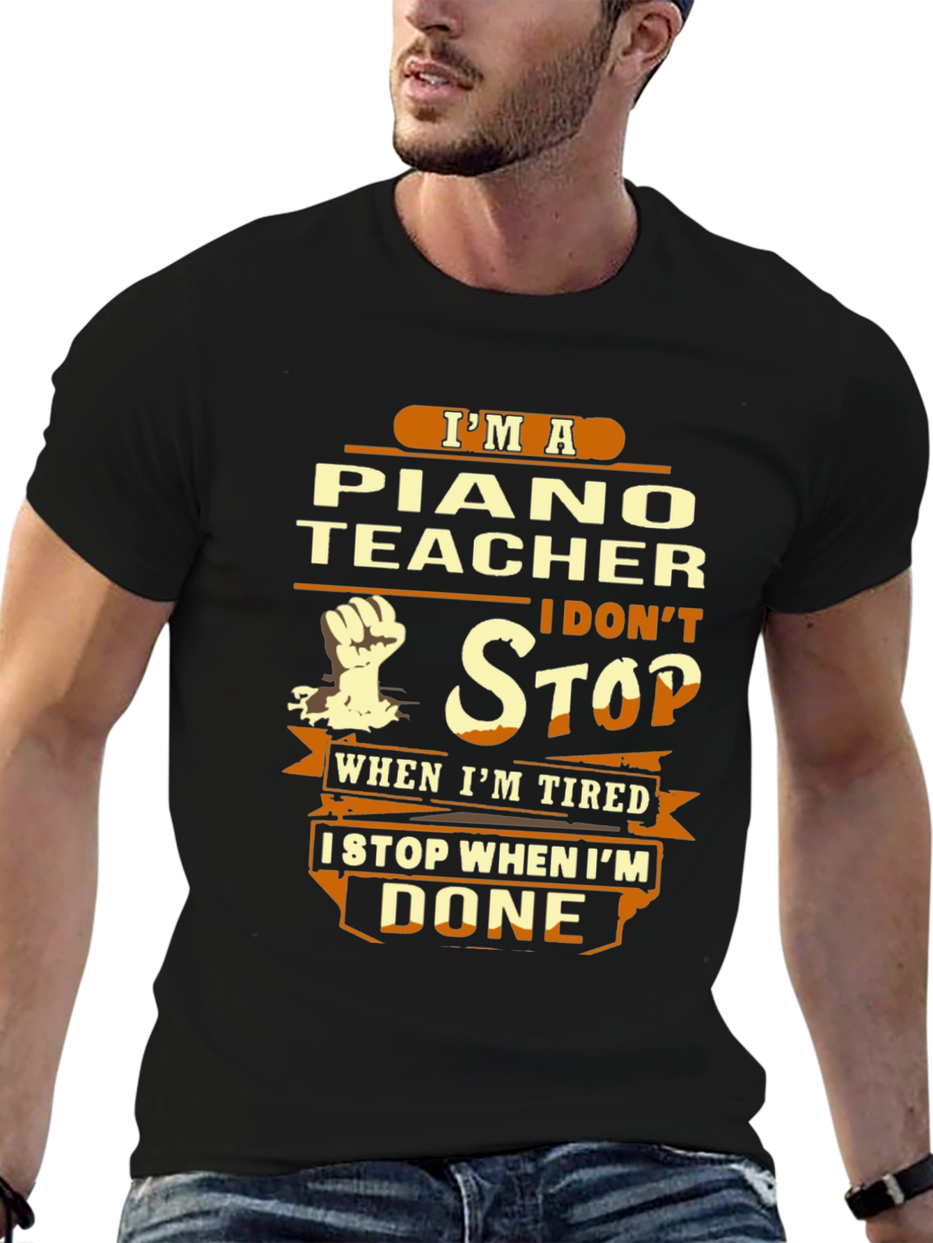 Piano Teacher T-Shirt - Never Stop
