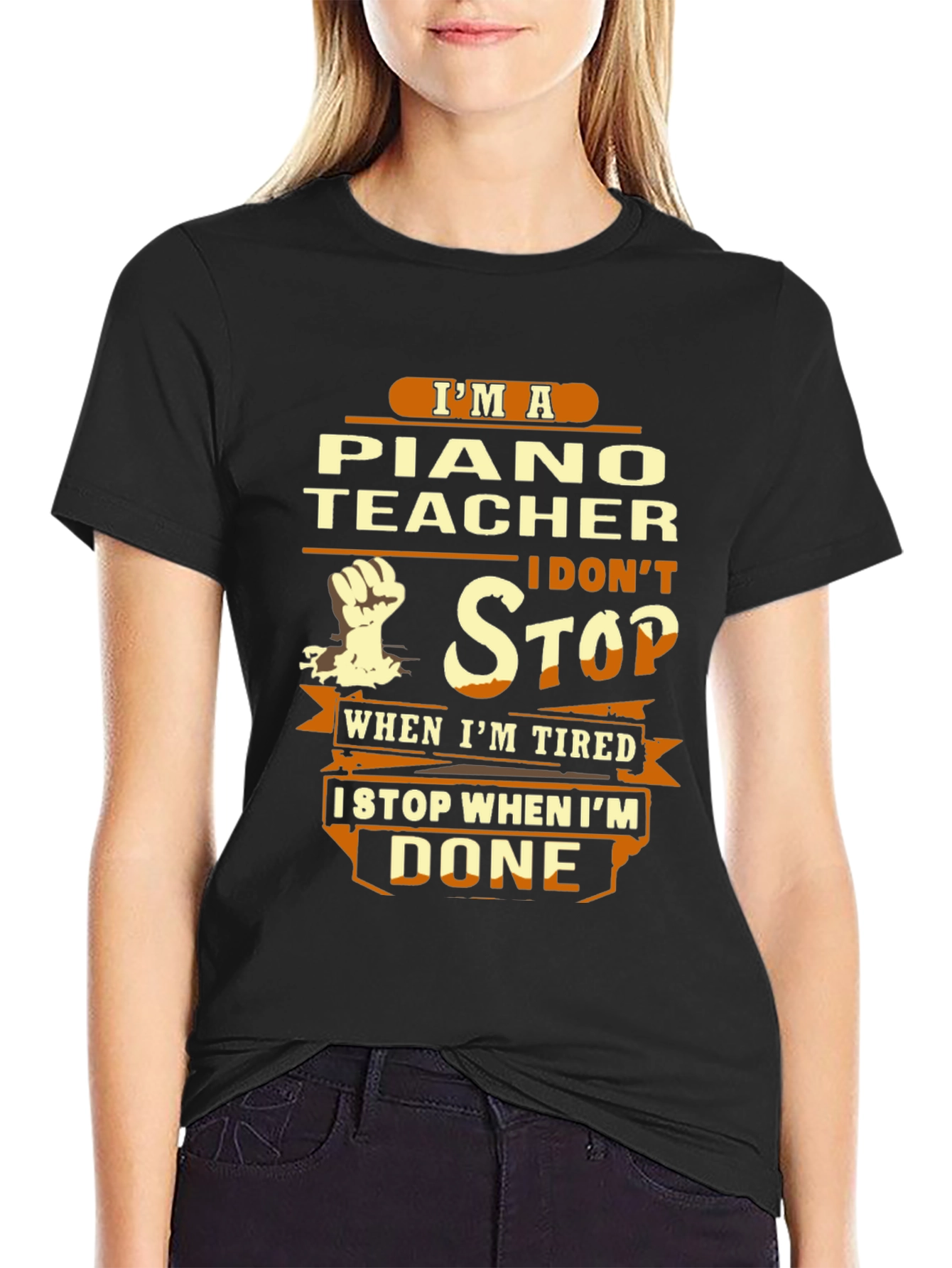 Piano Teacher T-Shirt - Never Stop