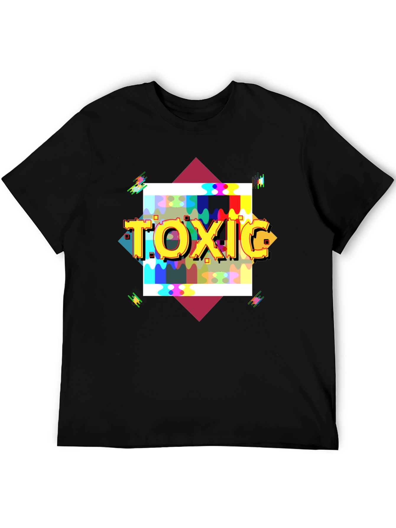Toxic Graphic Print T-Shirt - Mens Casual Tee