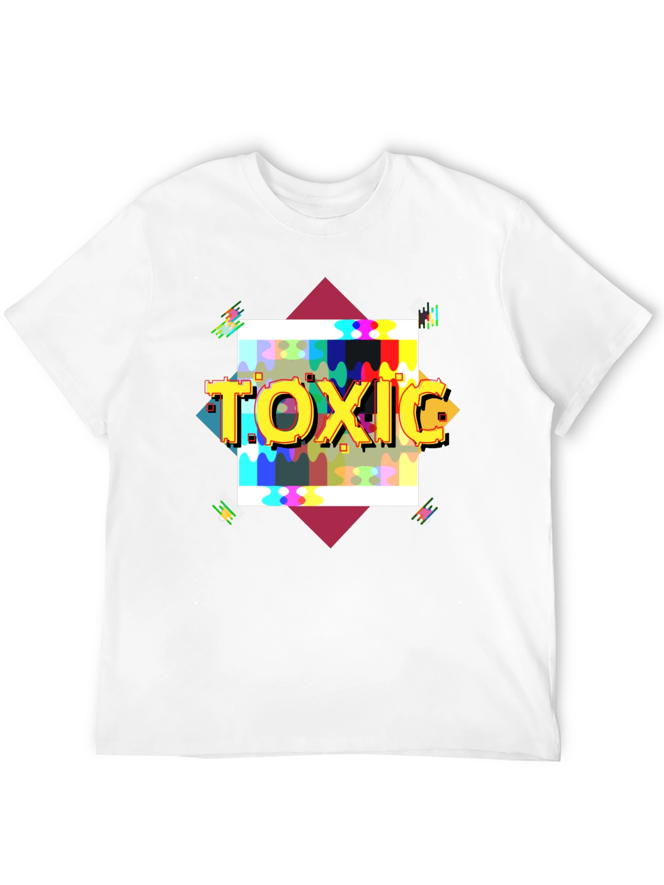 Toxic Graphic Print T-Shirt - Mens Casual Tee
