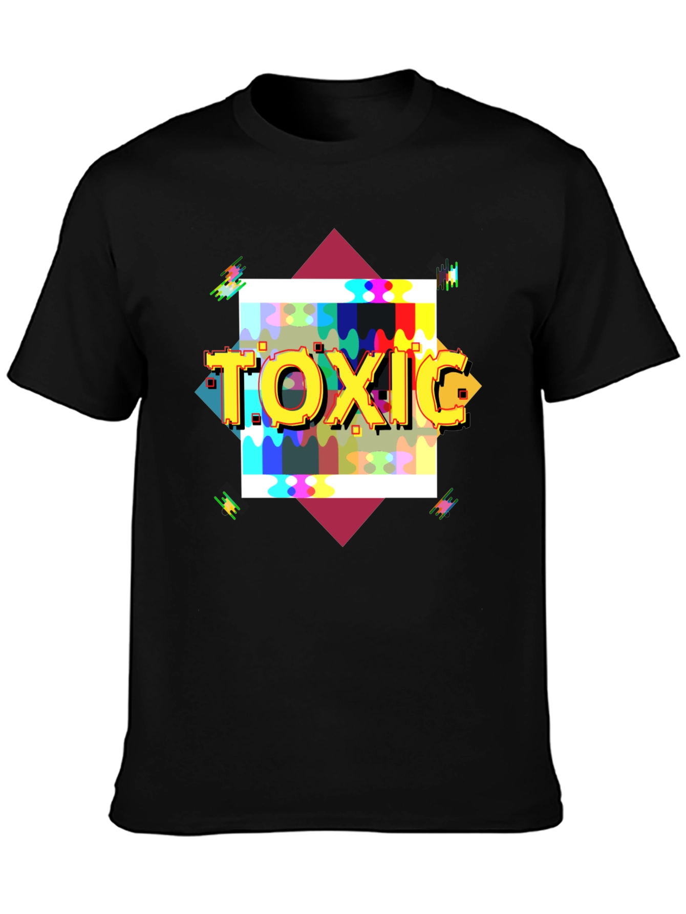 Toxic Graphic Print T-Shirt - Mens Casual Tee