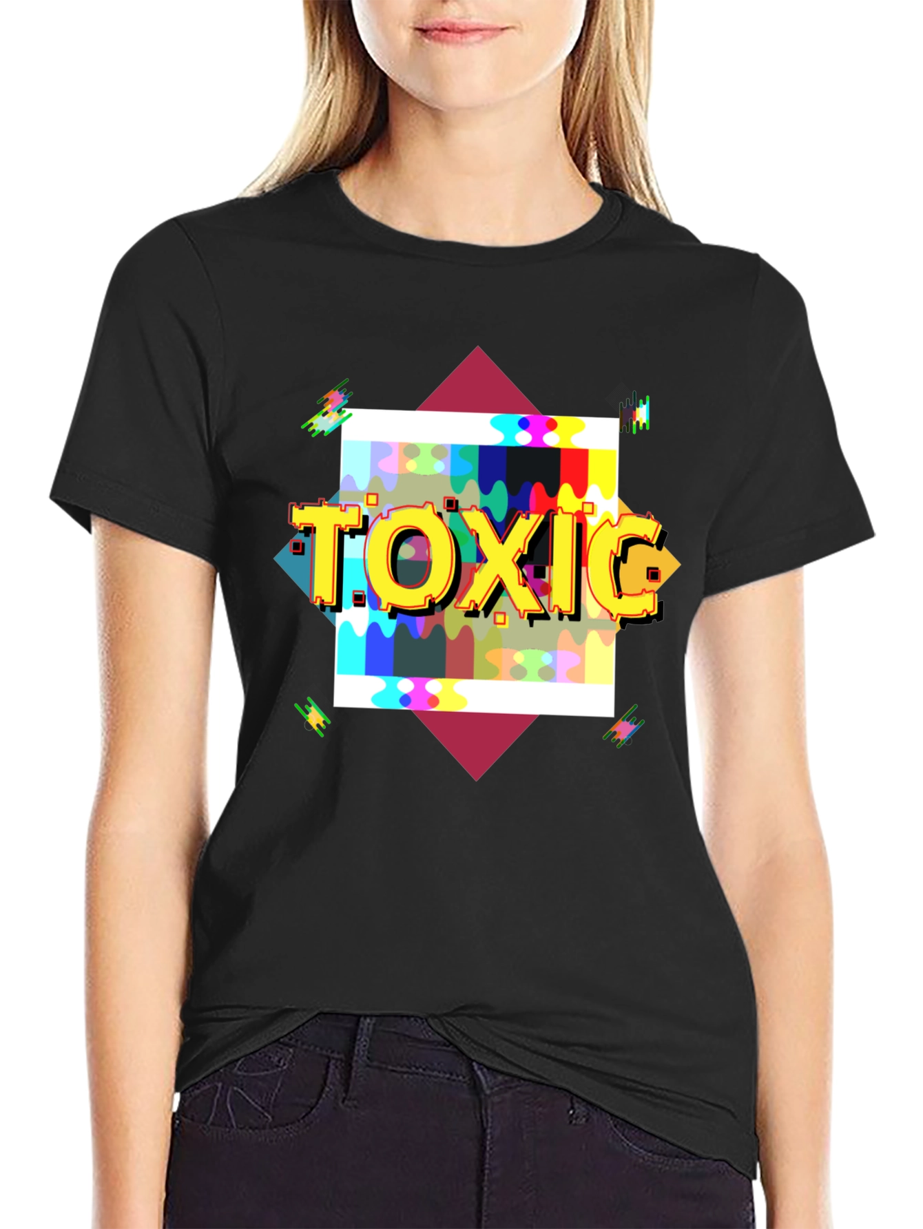 Toxic Graphic Print T-Shirt - Mens Casual Tee