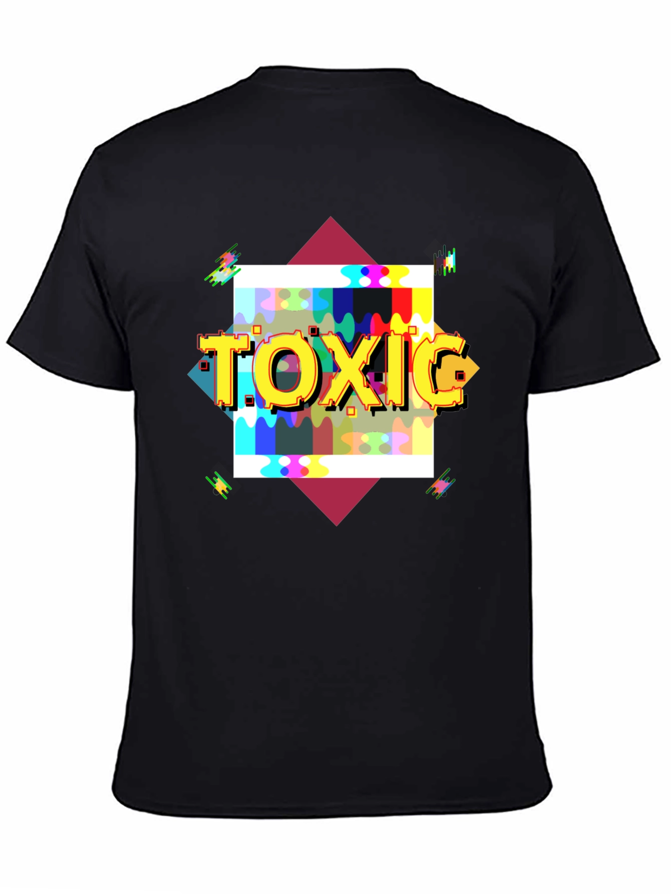 Toxic Graphic Print T-Shirt - Mens Casual Tee