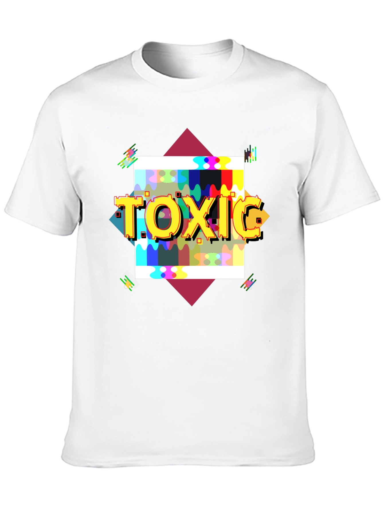 Toxic Graphic Print T-Shirt - Mens Casual Tee