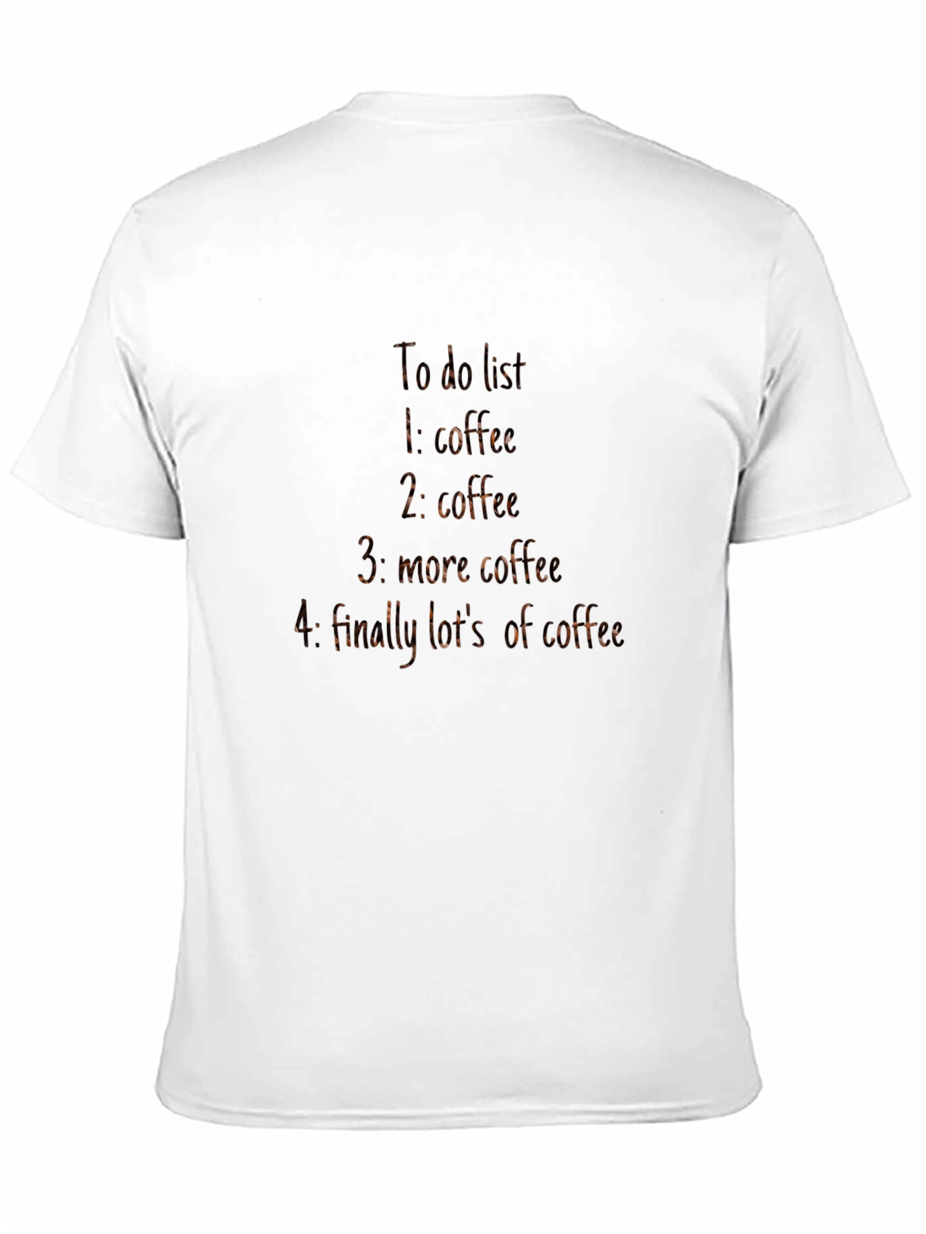 Coffee To-Do List Black T-Shirt
