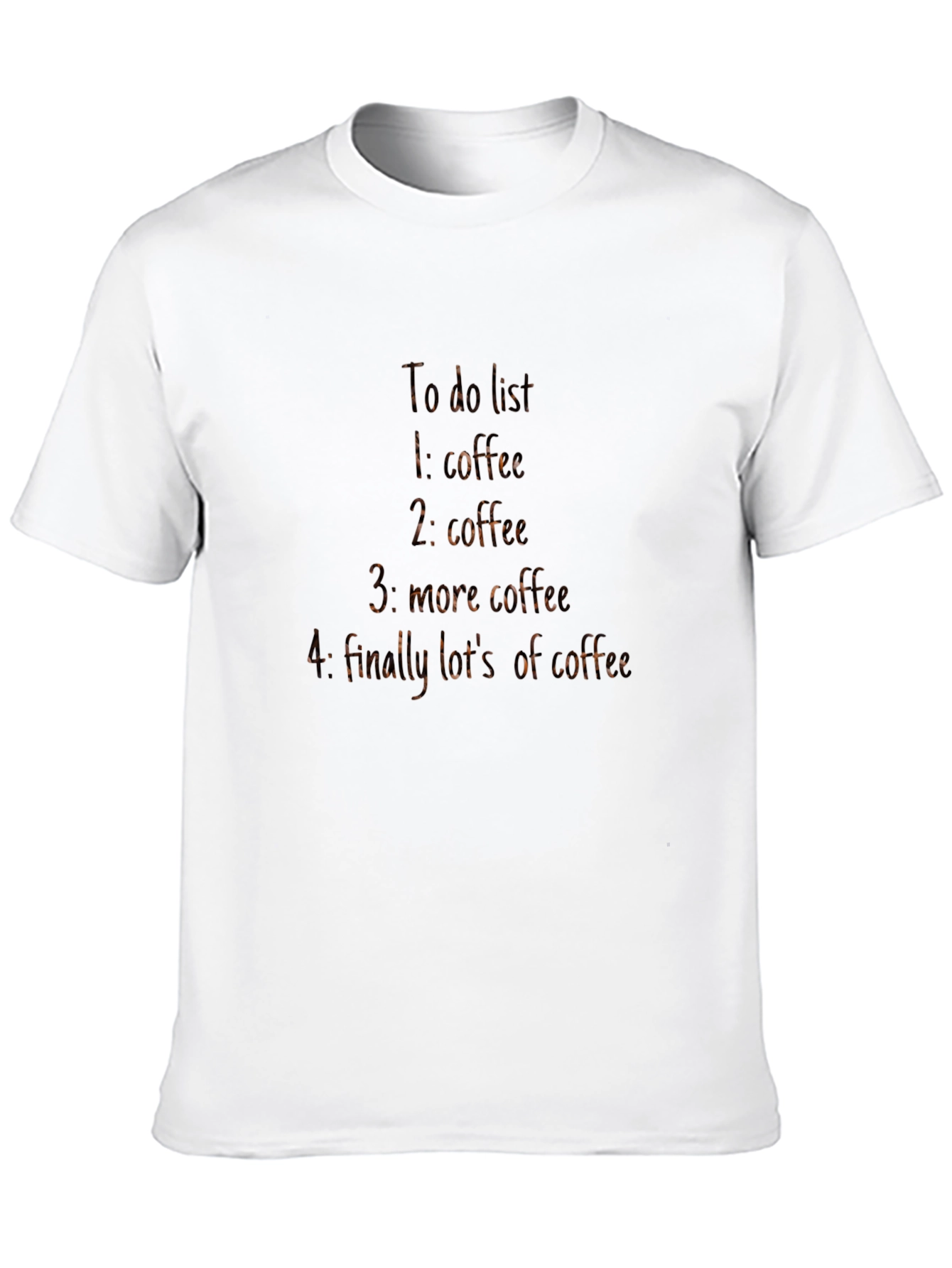 Coffee To-Do List Black T-Shirt