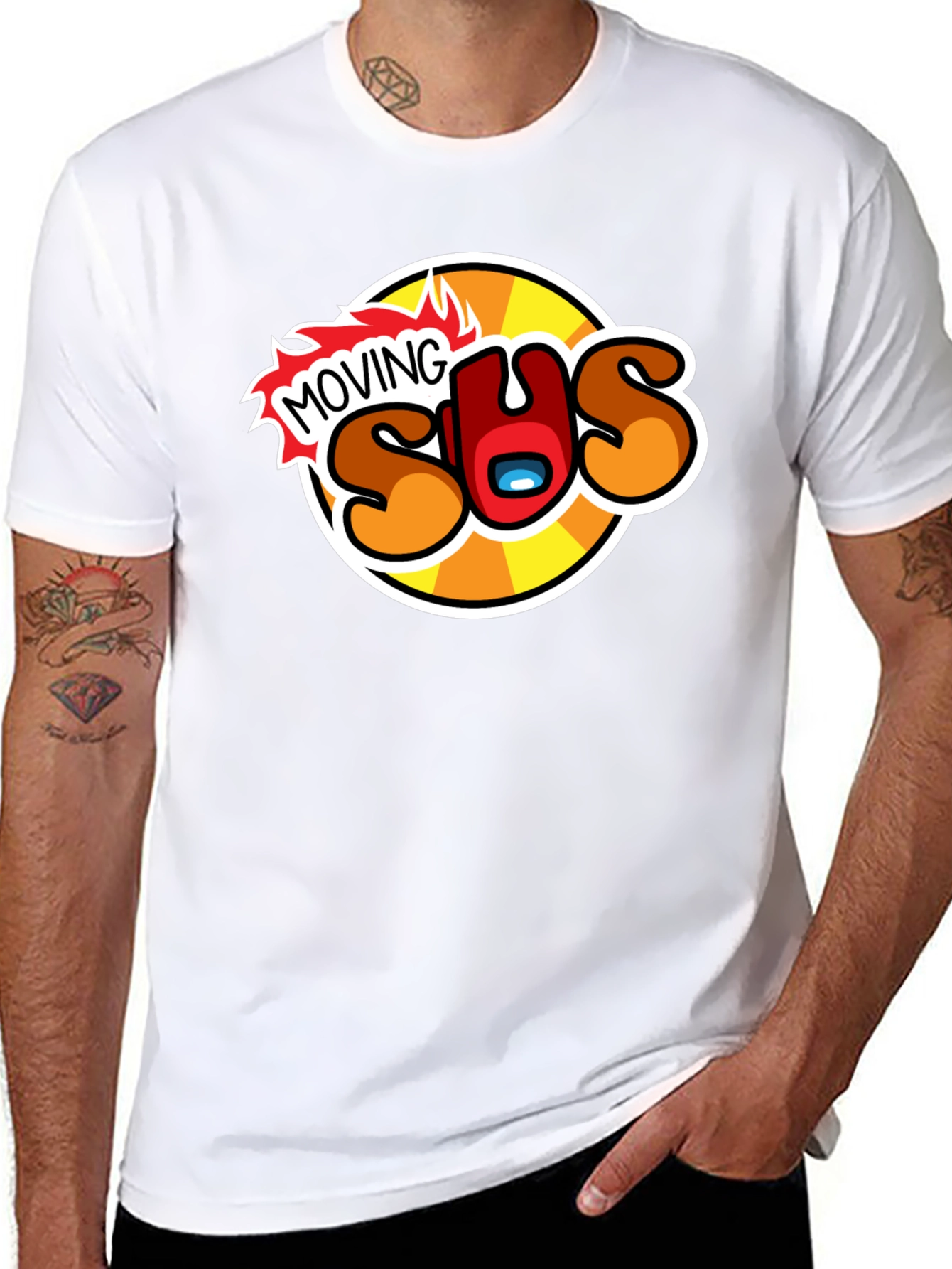 Moving Sus Graphic Tee - Among Us Inspired