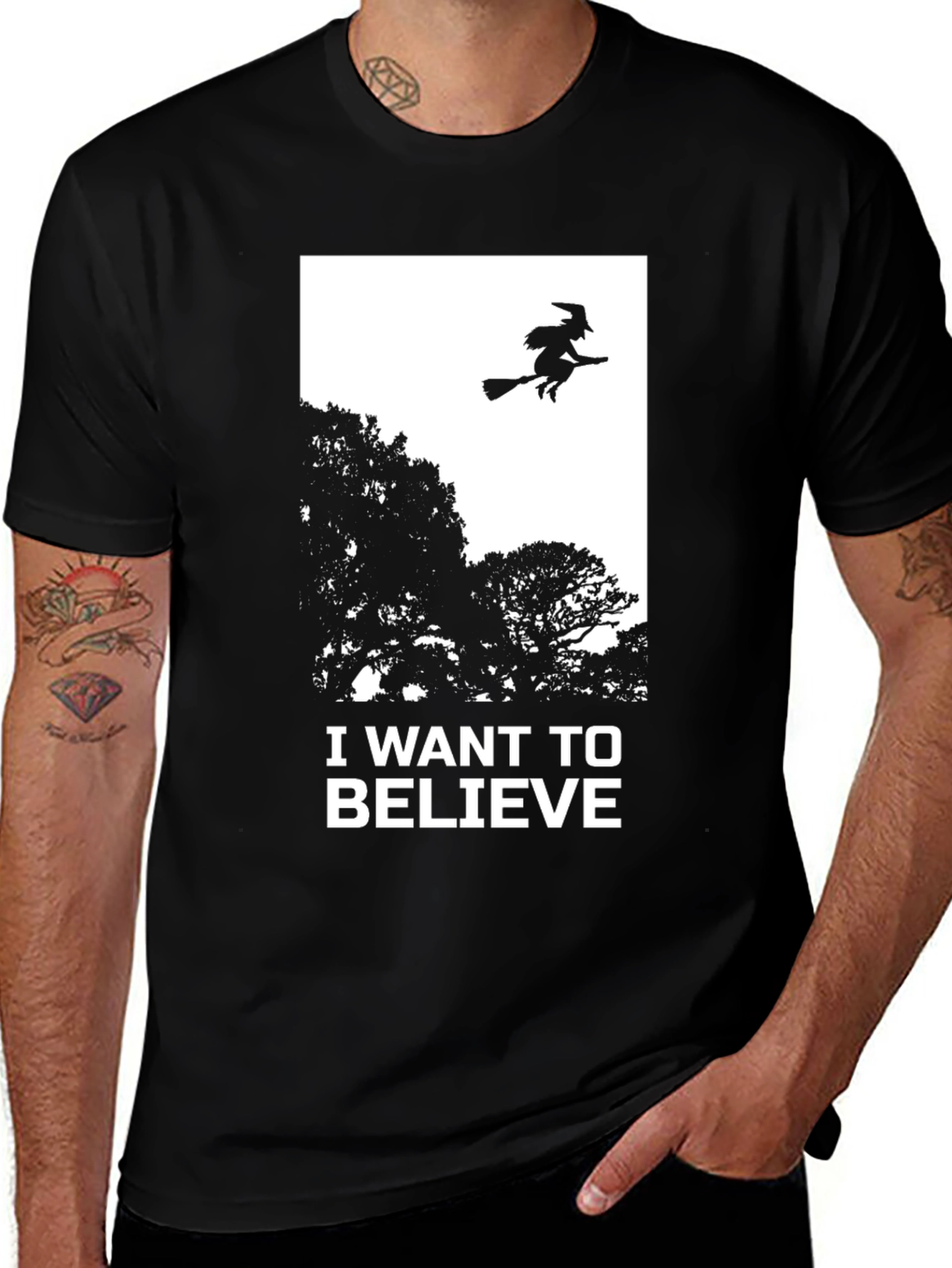 I Want To Believe Witch Graphic Tee