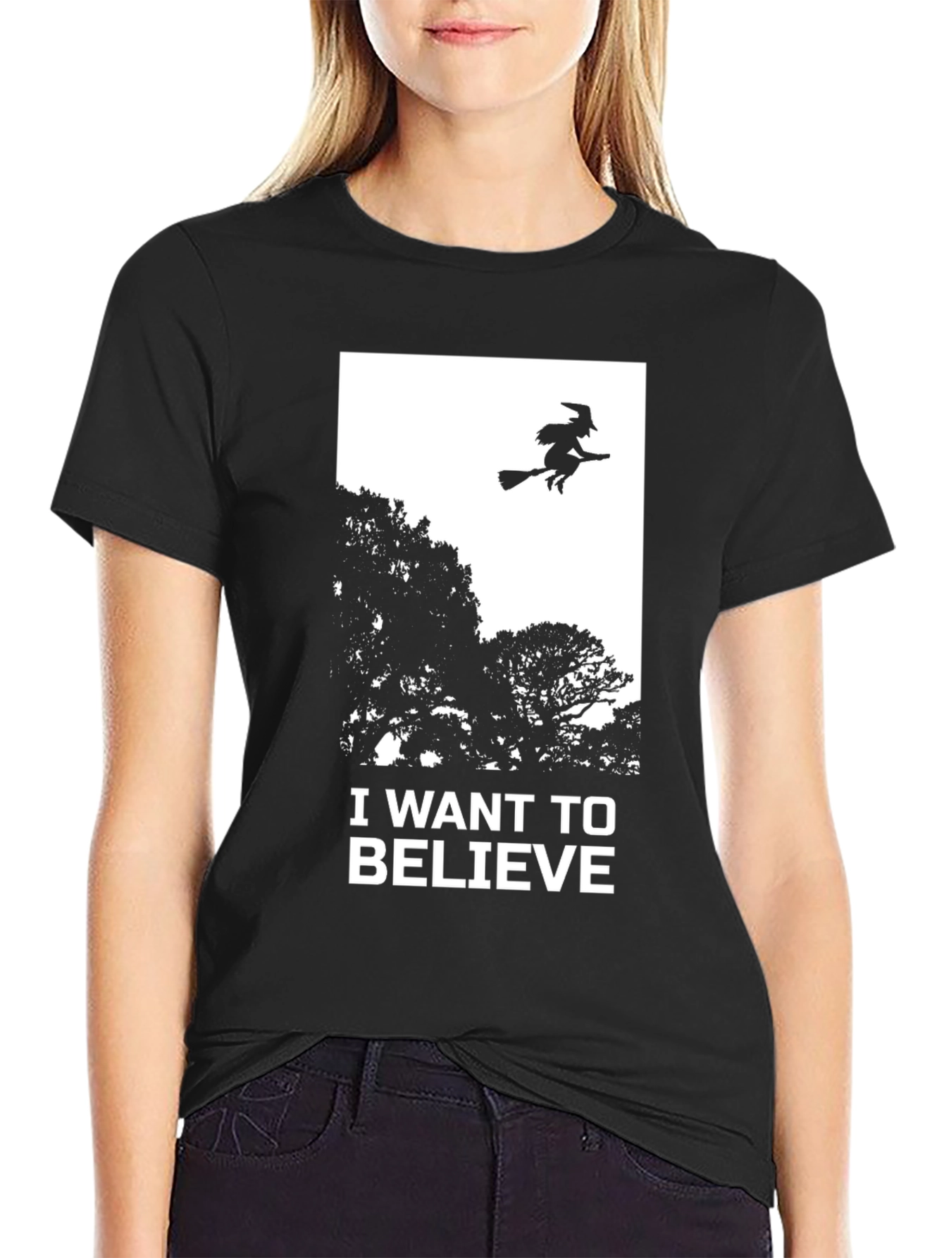 I Want To Believe Witch Graphic Tee