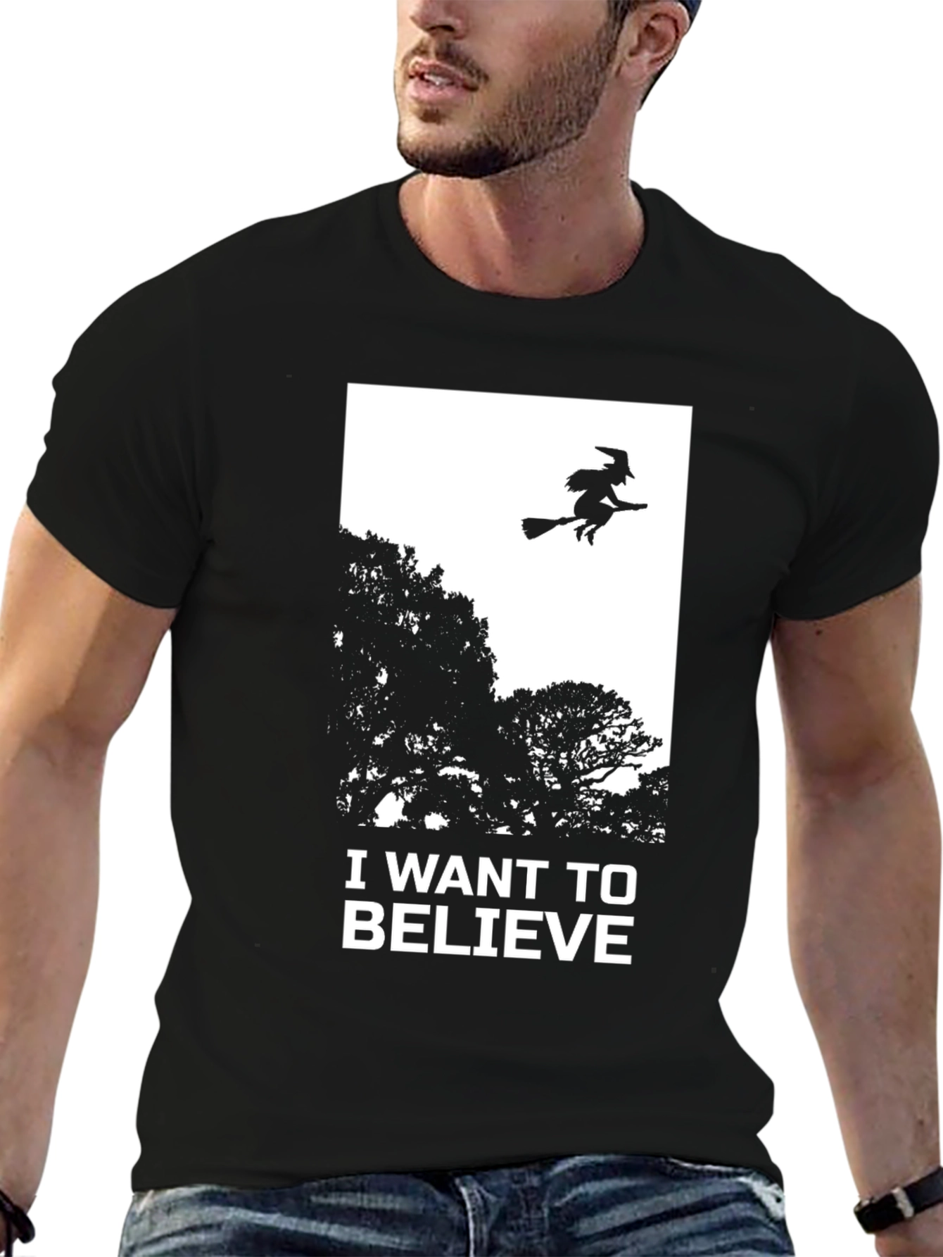 I Want To Believe Witch Graphic Tee