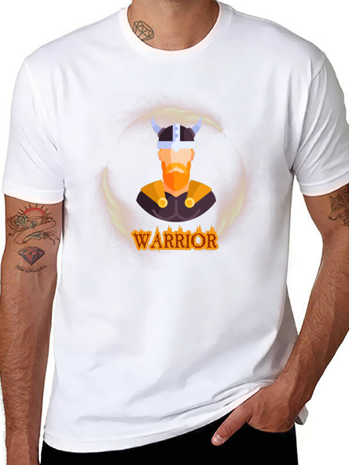Warrior Viking Graphic Tee - Black T-Shirt