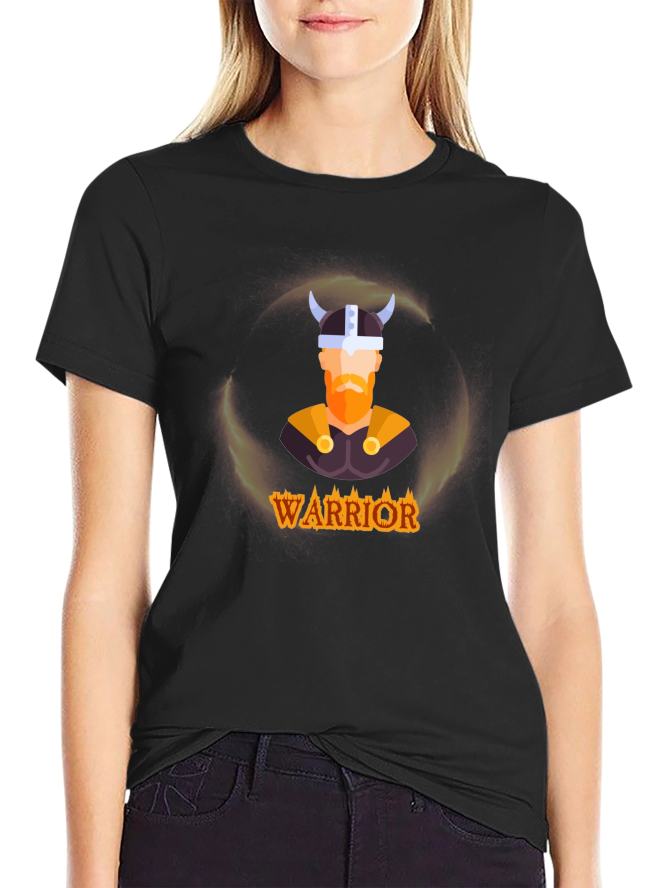 Warrior Viking Graphic Tee - Black T-Shirt