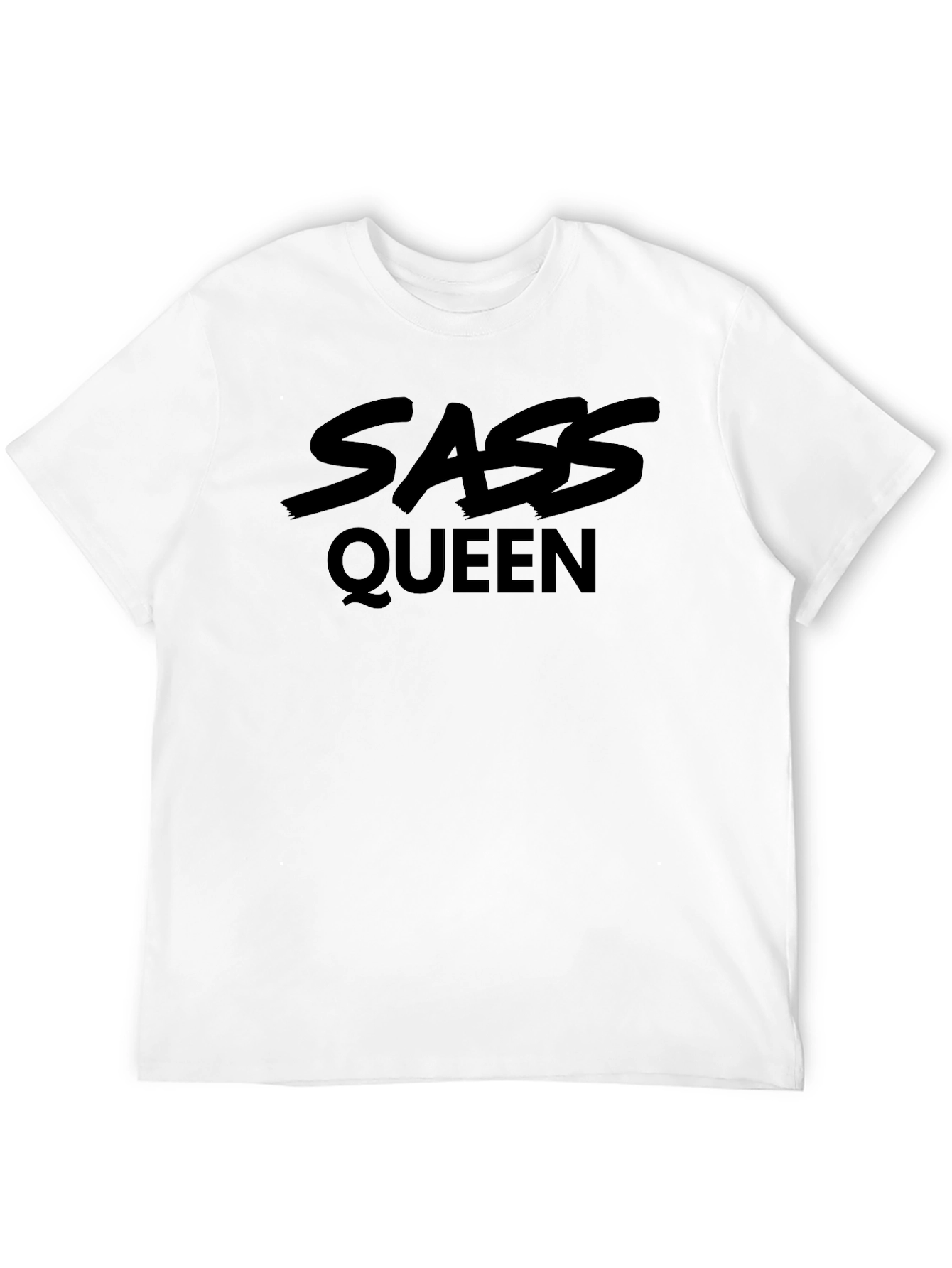 Sass Queen Black Graphic T-Shirt - Trendy & Bold
