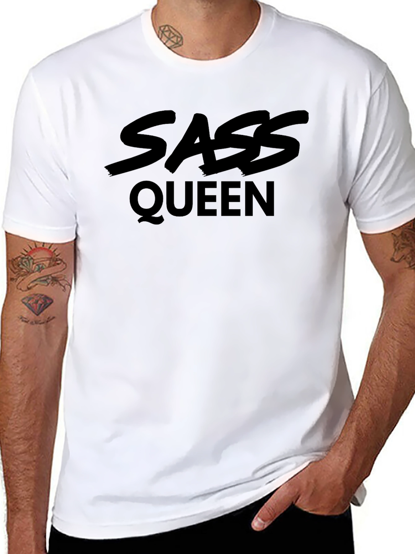 Sass Queen Black Graphic T-Shirt - Trendy & Bold