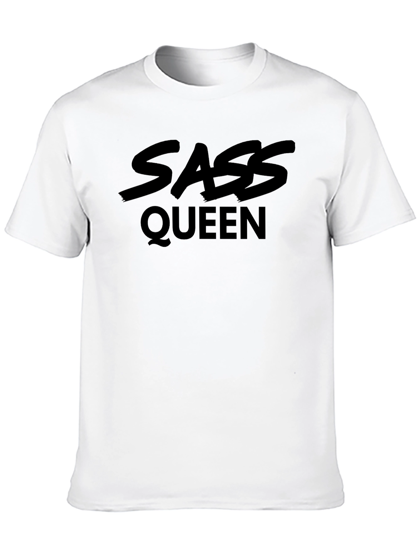 Sass Queen Black Graphic T-Shirt - Trendy & Bold