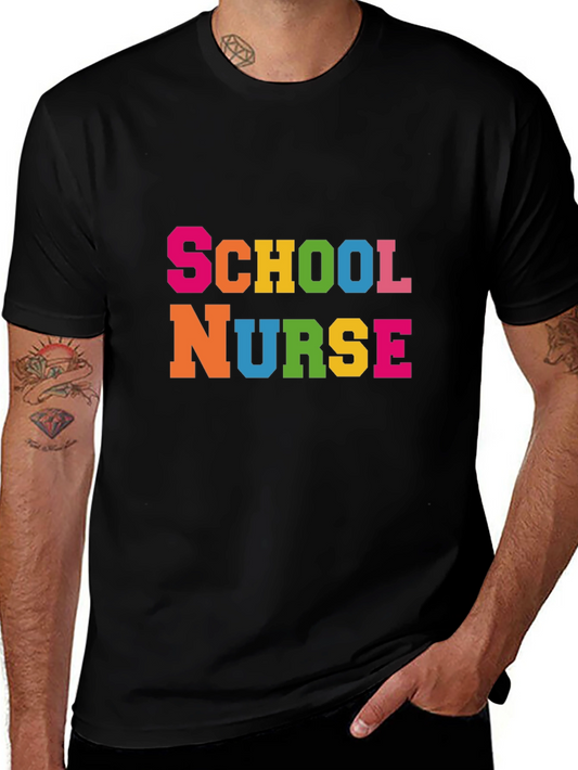 School Nurse T-Shirt - Colorful Graphic Tee