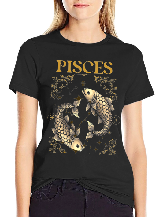 Pisces Zodiac Graphic Tee - Stylish Horoscope Shirt