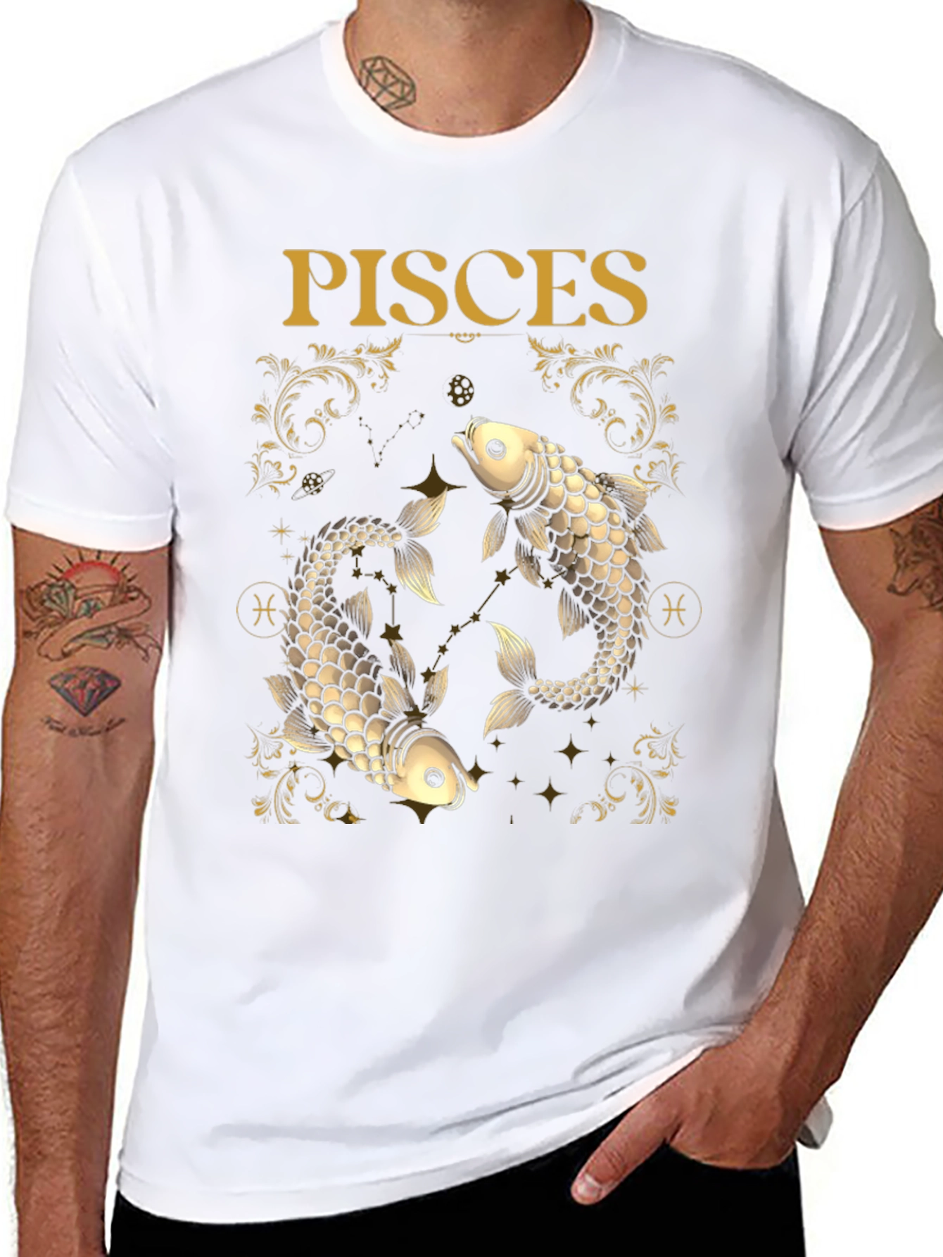 Pisces Zodiac Graphic Tee - Stylish Horoscope Shirt
