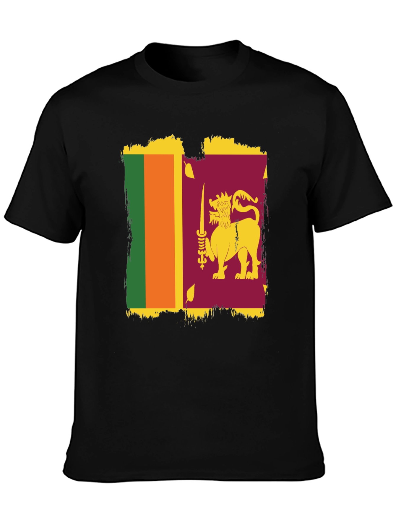Sri Lanka Flag Graphic T-Shirt - Stylish Patriotic Tee