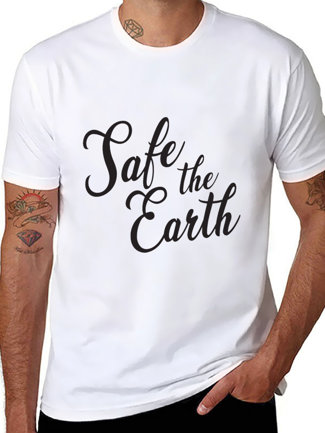 Safe the Earth Graphic Tee - Eco Friendly T-Shirt