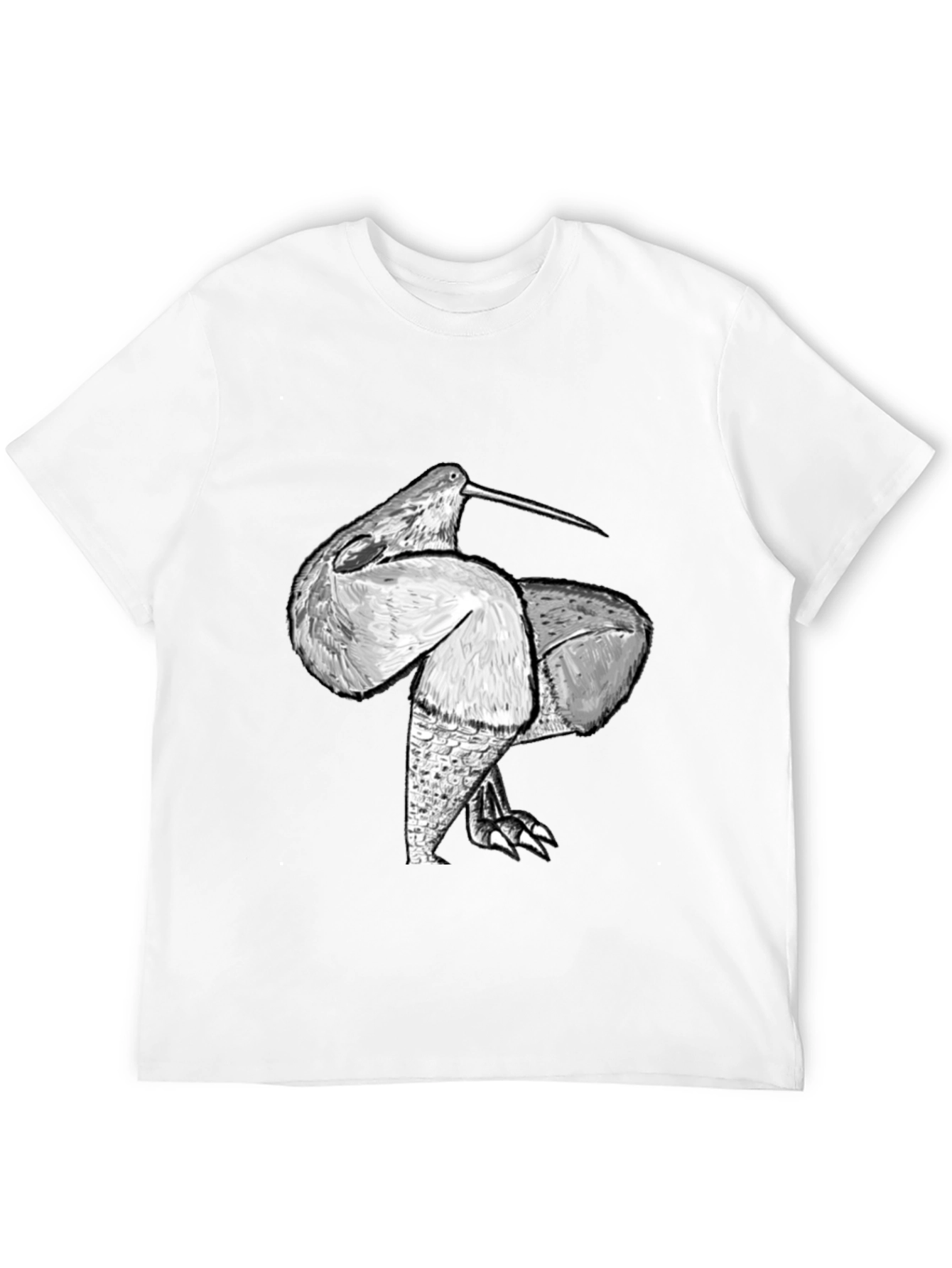 Unique Bird Graphic Black Tee