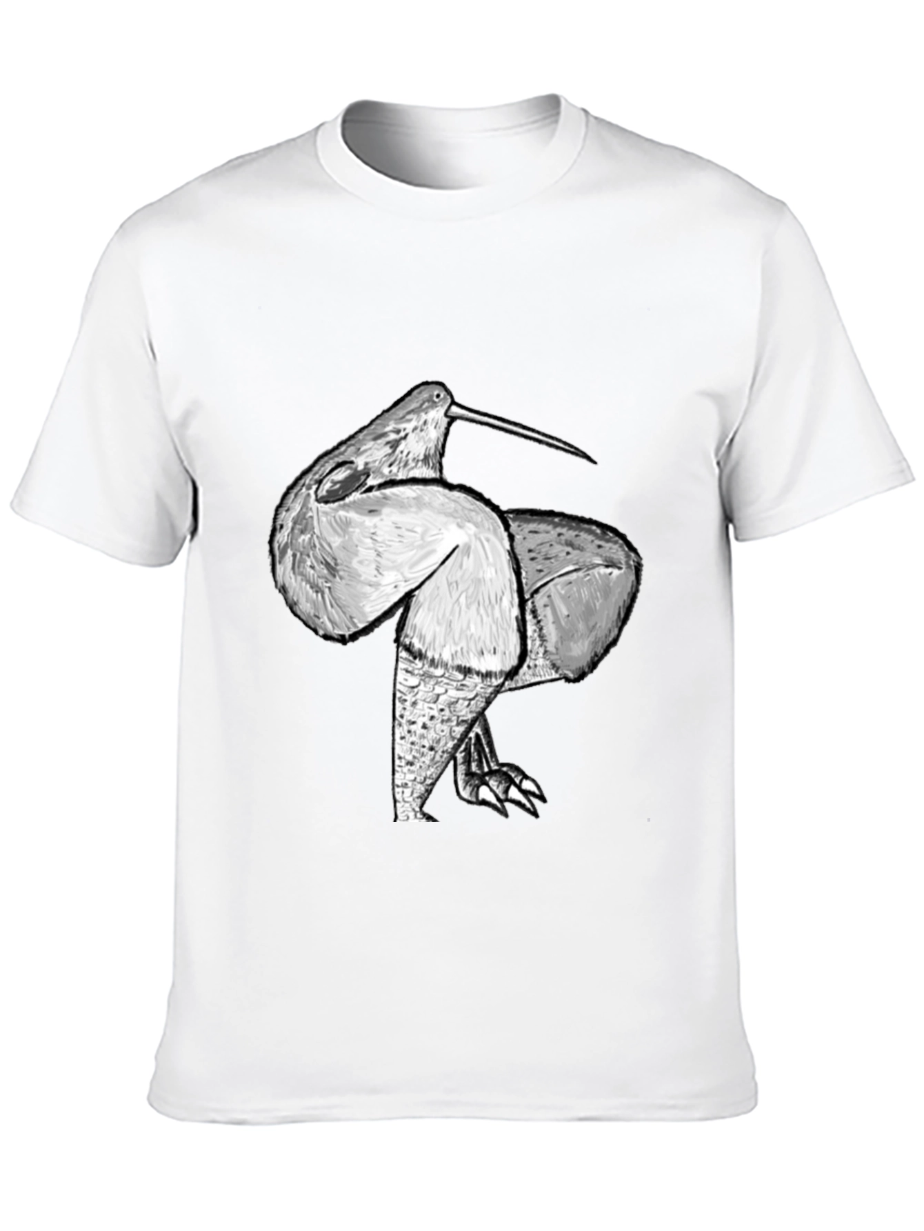 Unique Bird Graphic Black Tee