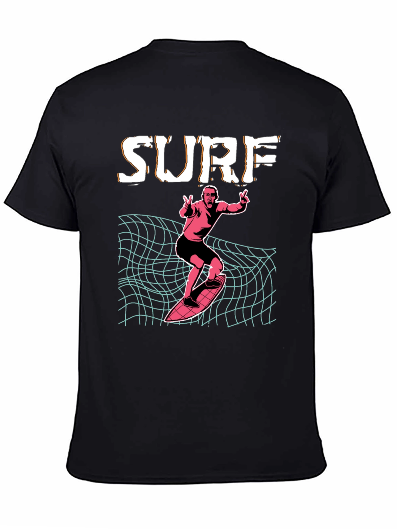 Surf T-Shirt: Retro Wave Design
