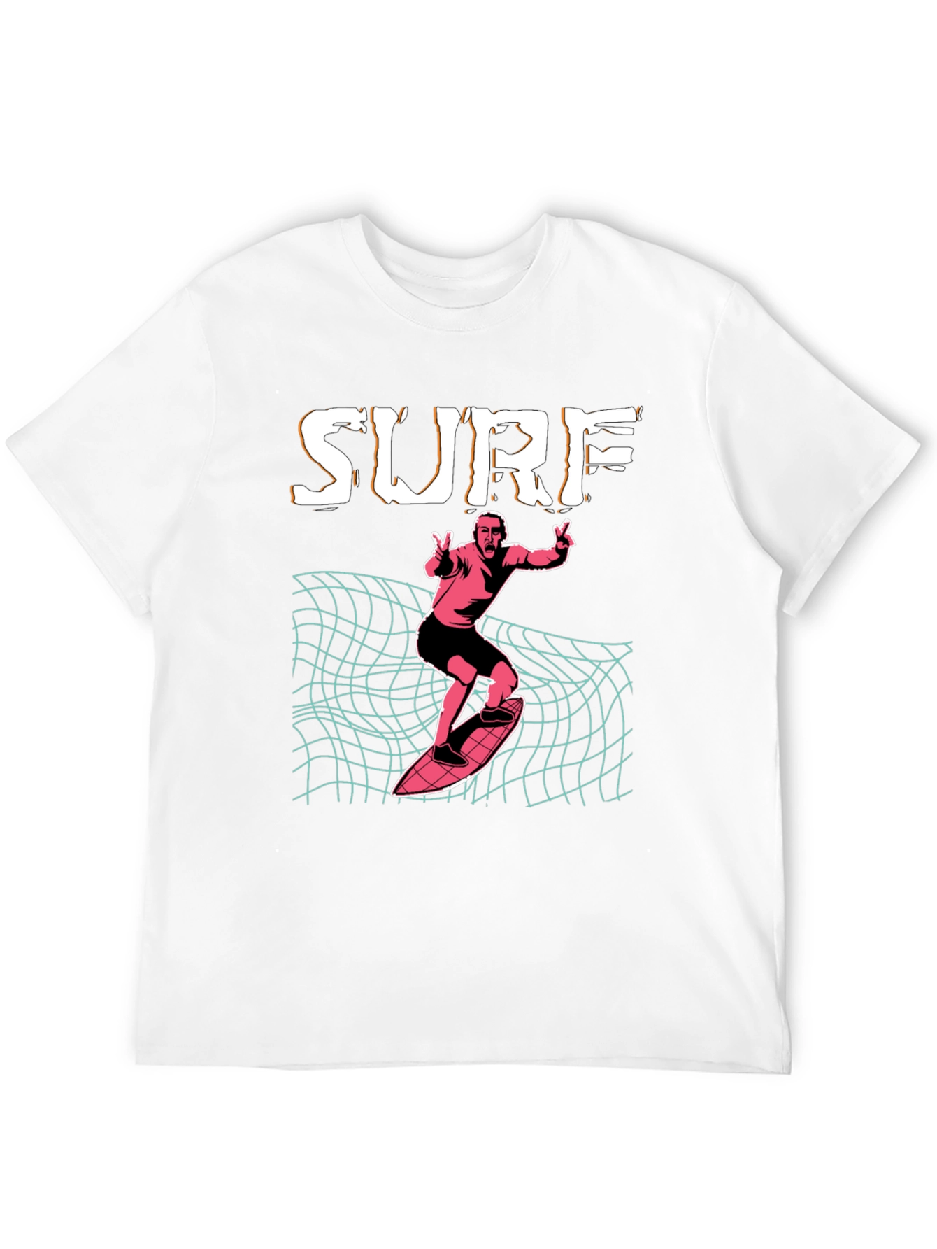 Surf T-Shirt: Retro Wave Design