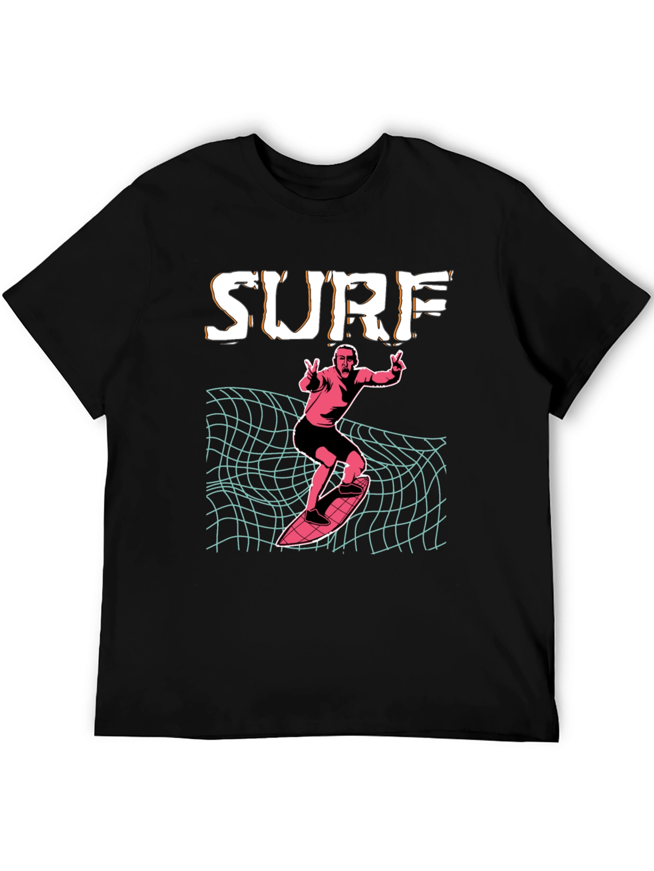 Surf T-Shirt: Retro Wave Design