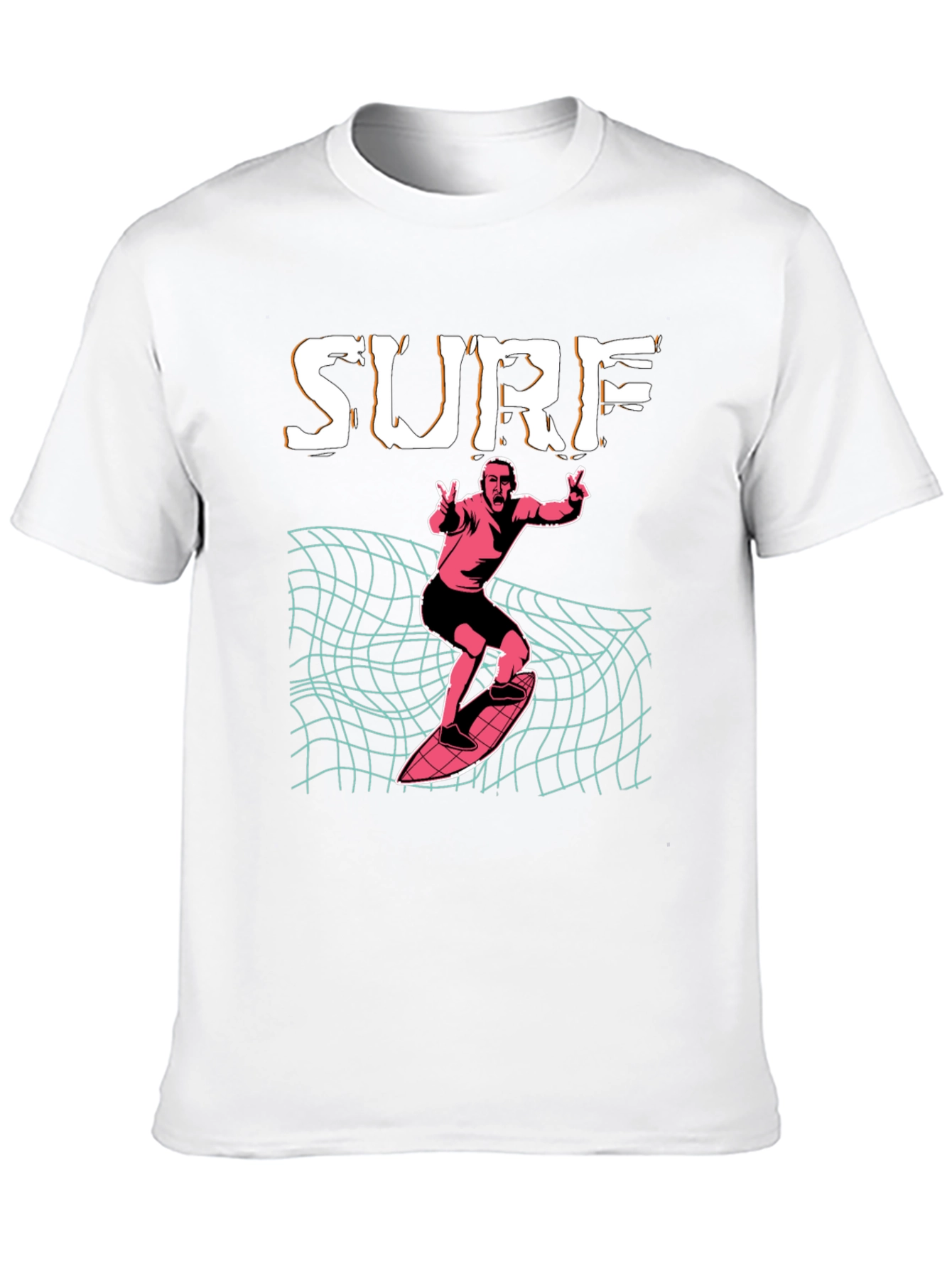 Surf T-Shirt: Retro Wave Design