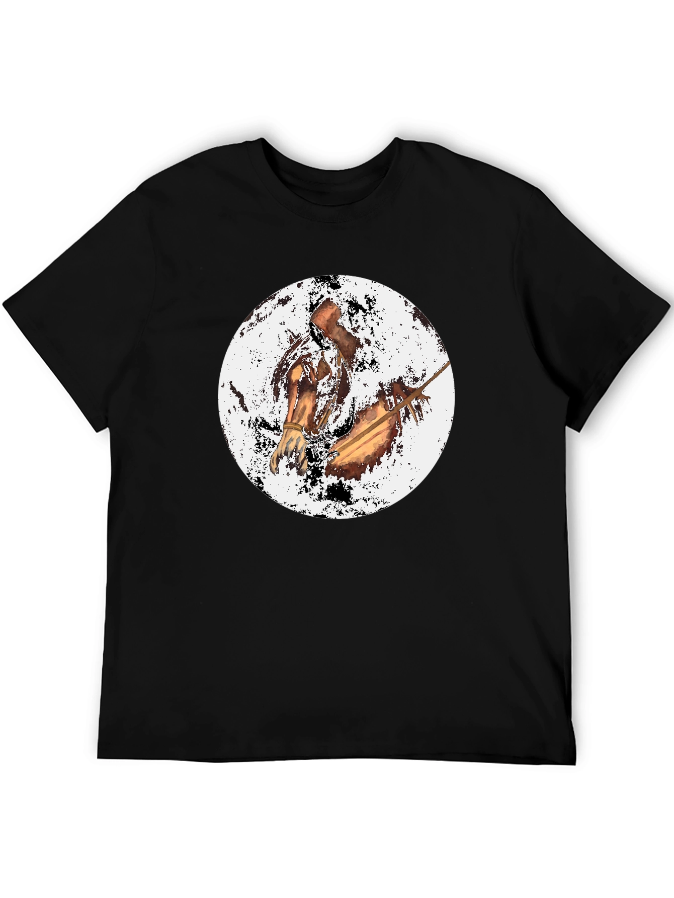 Black T-Shirt with Horse Graphic