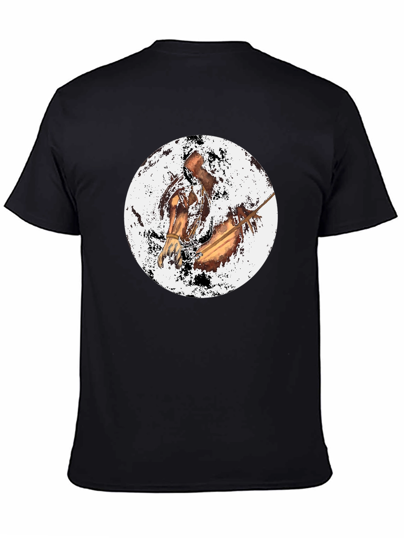 Black T-Shirt with Horse Graphic