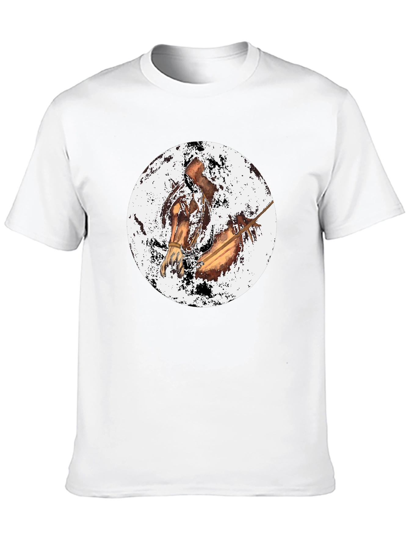 Black T-Shirt with Horse Graphic