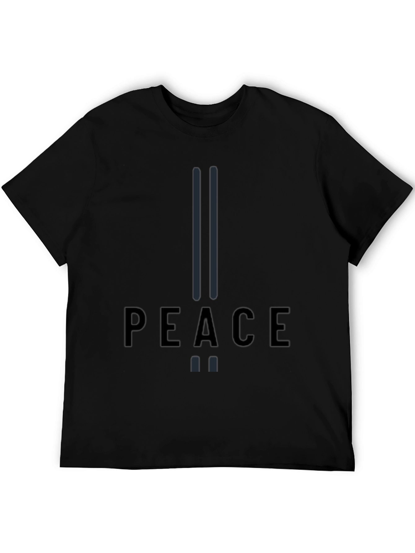 Peace Graphic Print Black T-Shirt