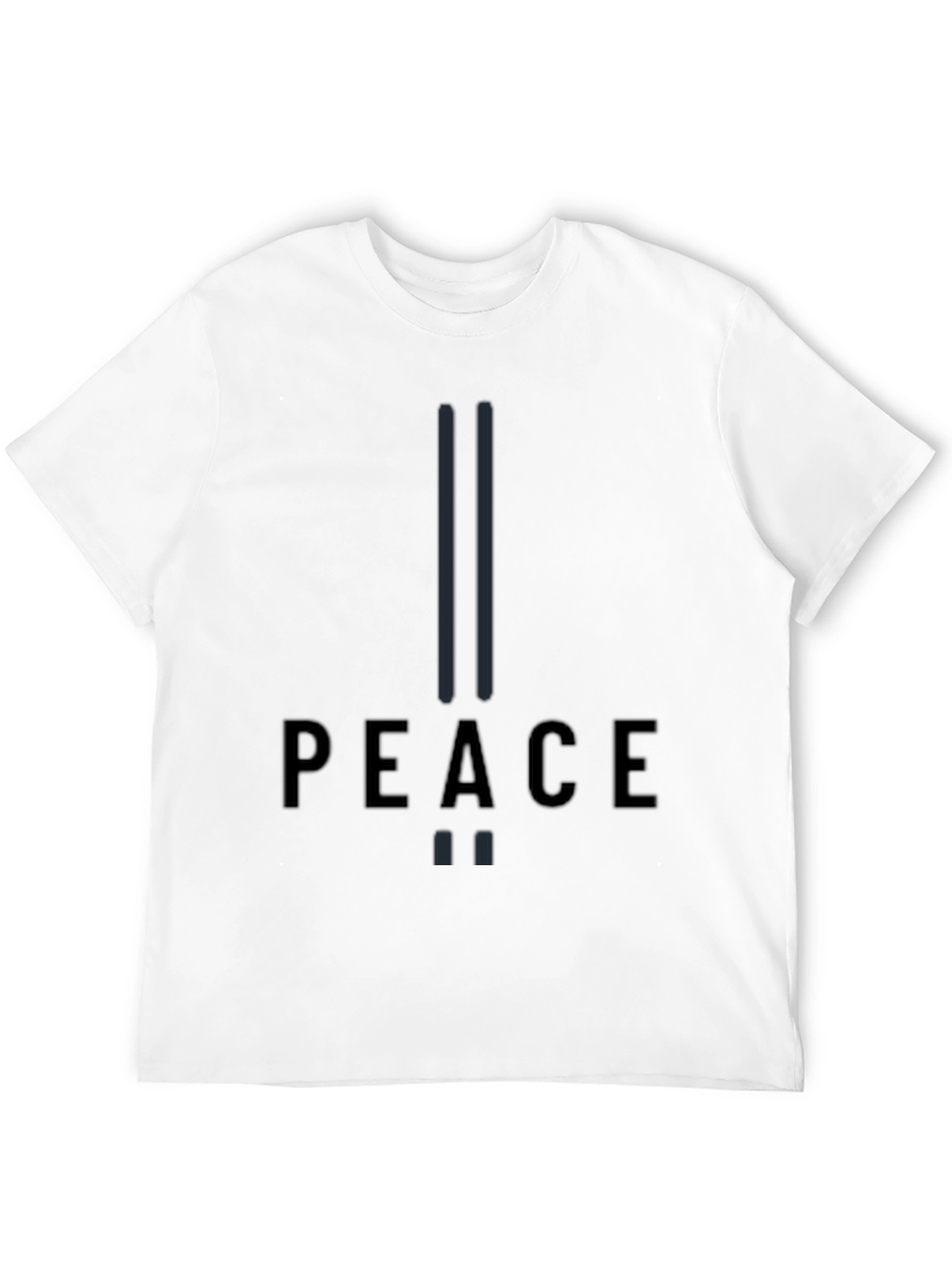 Peace Graphic Print Black T-Shirt