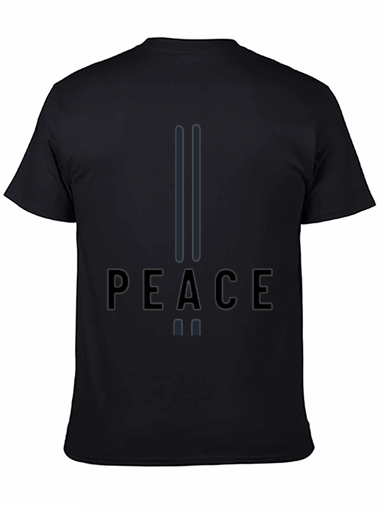 Peace Graphic Print Black T-Shirt