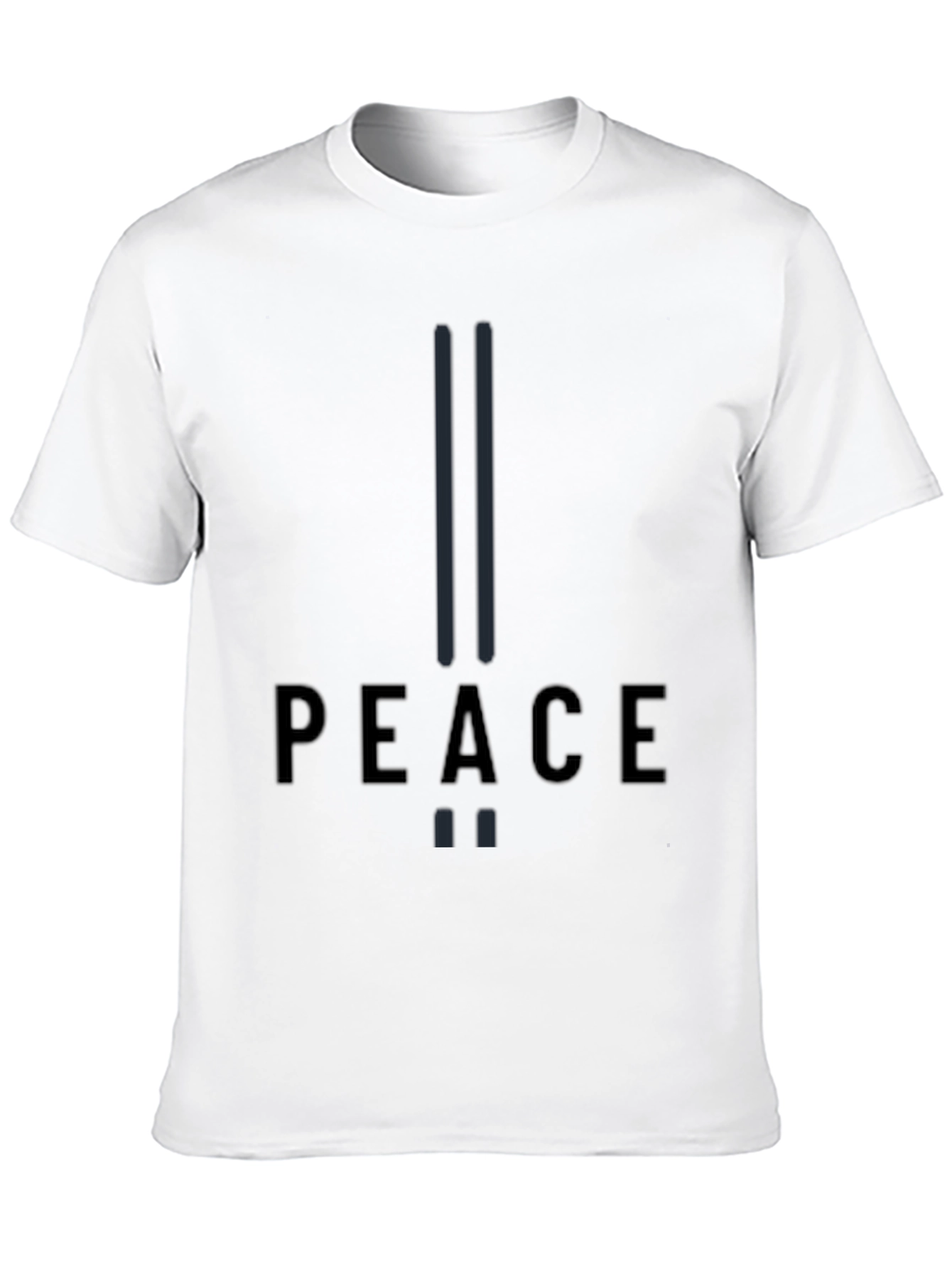Peace Graphic Print Black T-Shirt