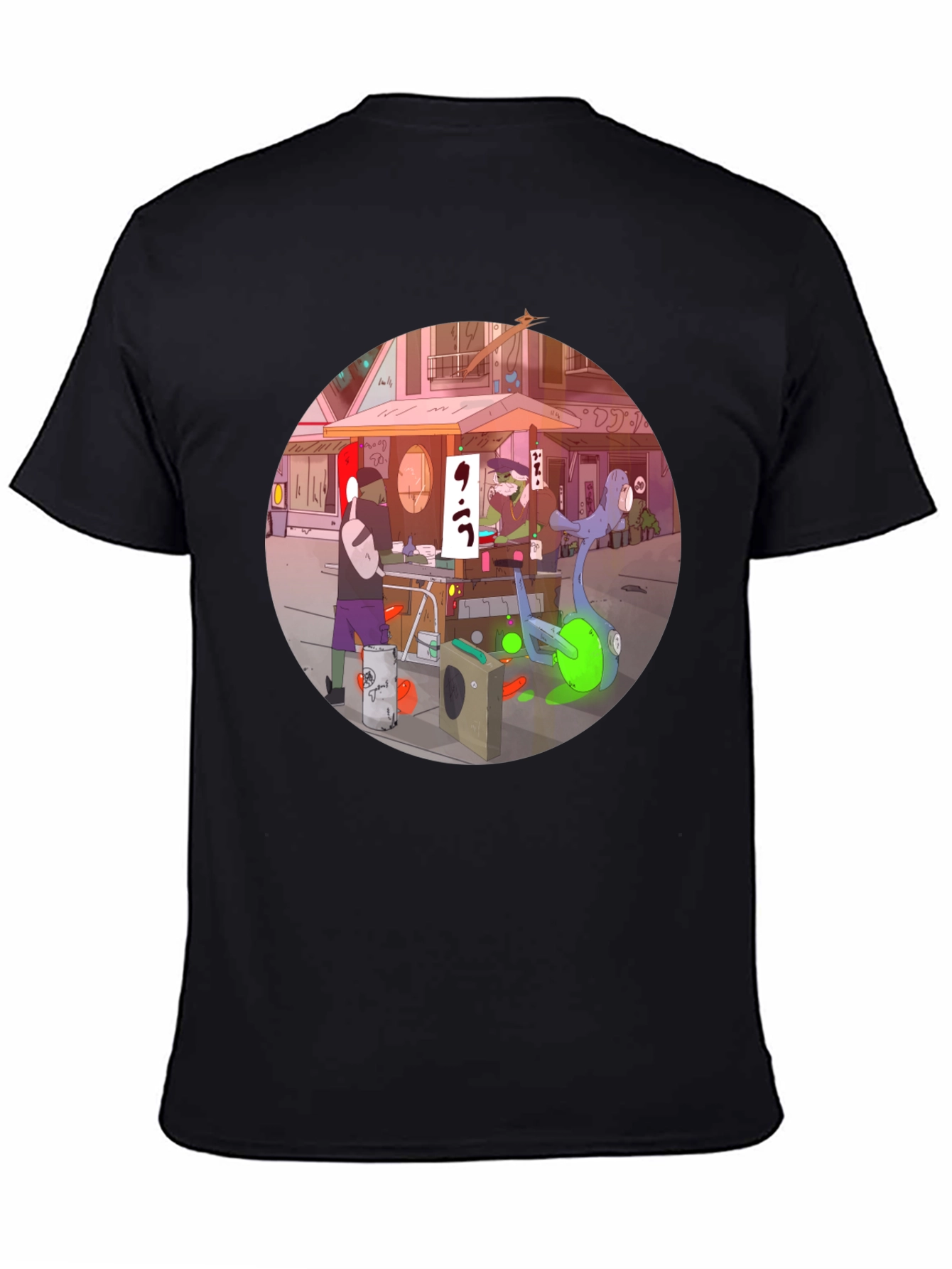 Anime Street Scene Graphic T-Shirt