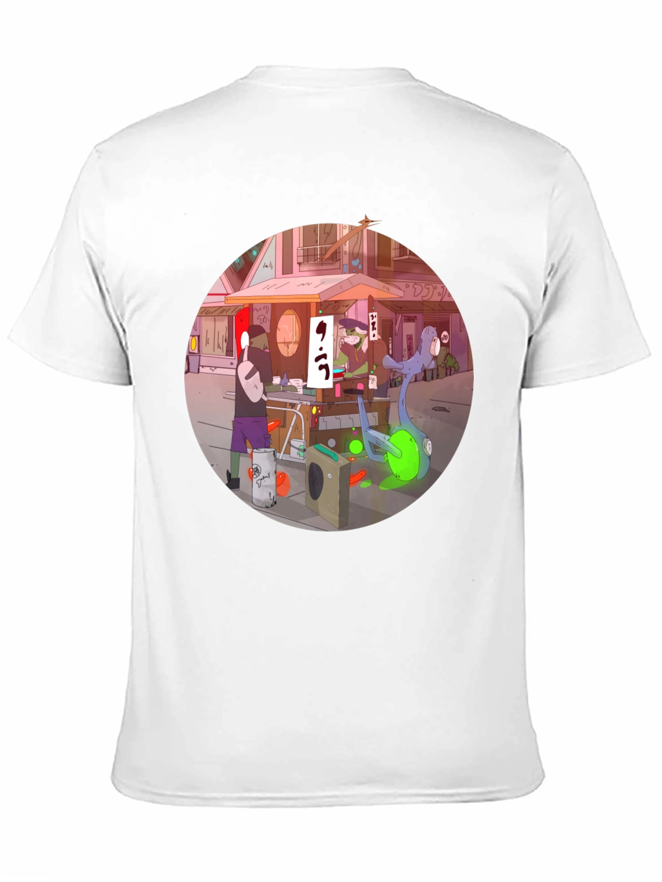 Anime Street Scene Graphic T-Shirt