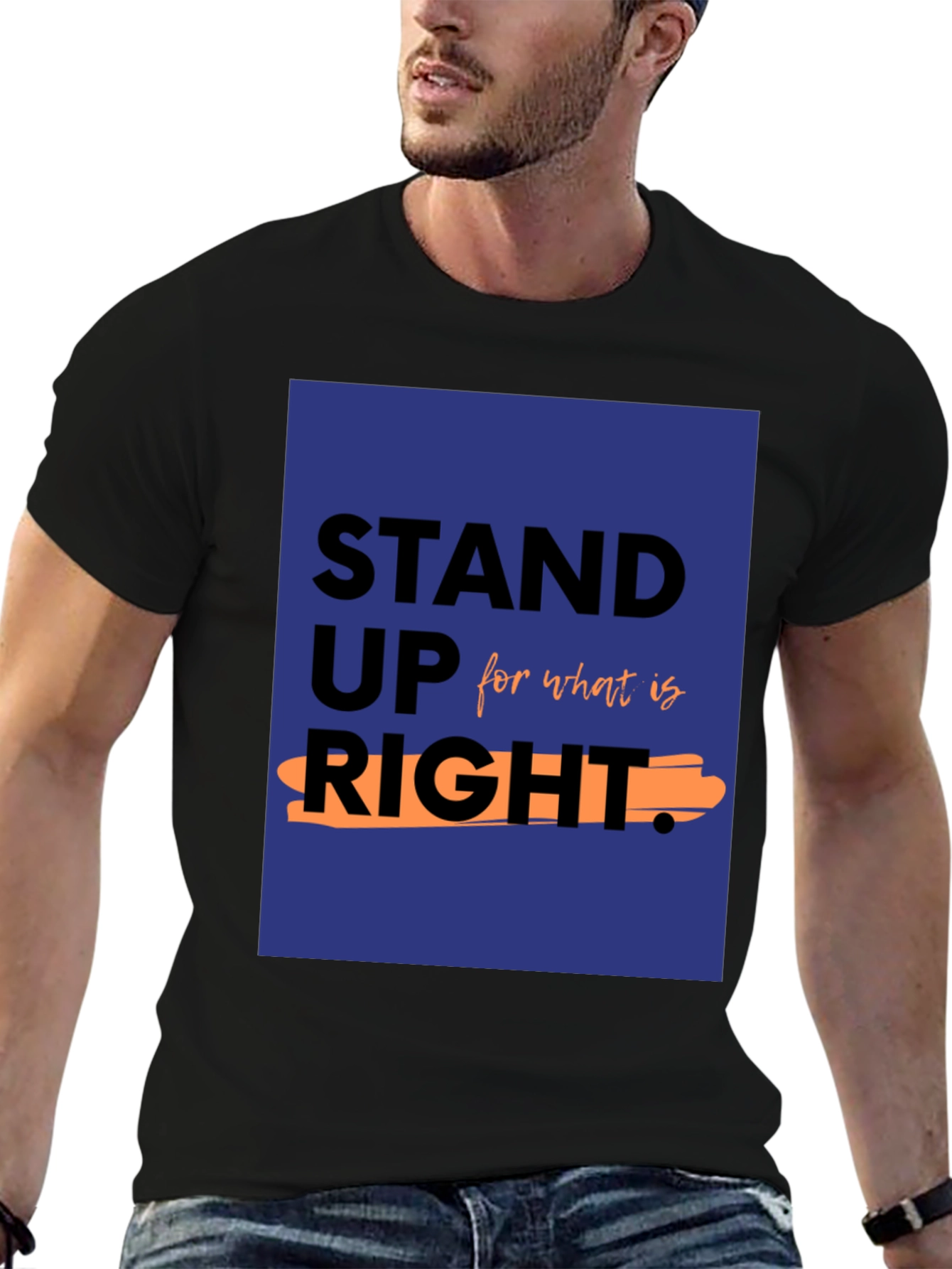 Stand Up For What Is Right Black T-Shirt