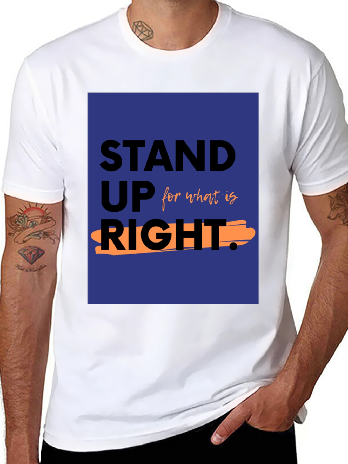 Stand Up For What Is Right Black T-Shirt