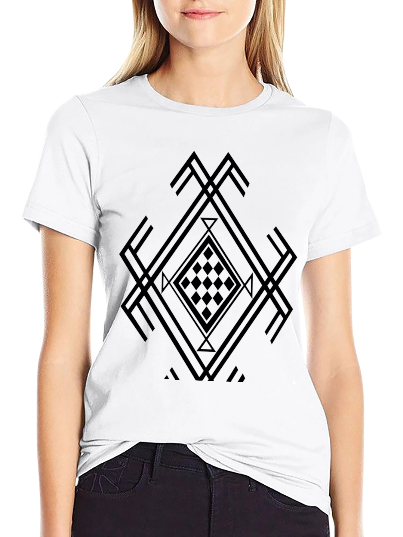 Abstract Diamond Geometric Graphic Tee