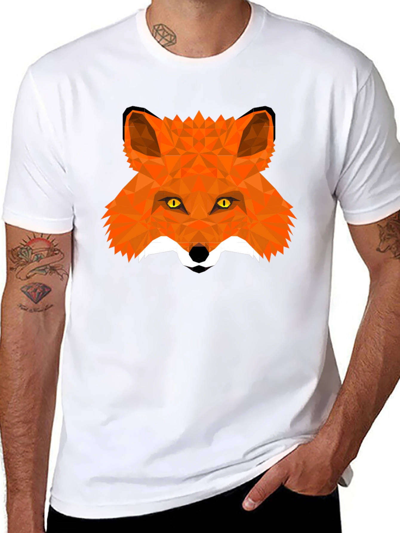 Geometric Fox Head T-Shirt